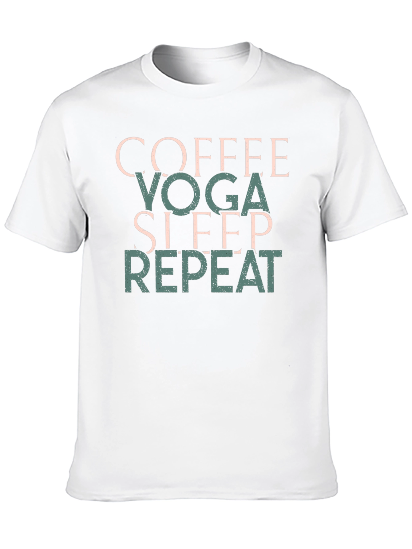 Coffee Yoga Sleep Repeat T-Shirt Black