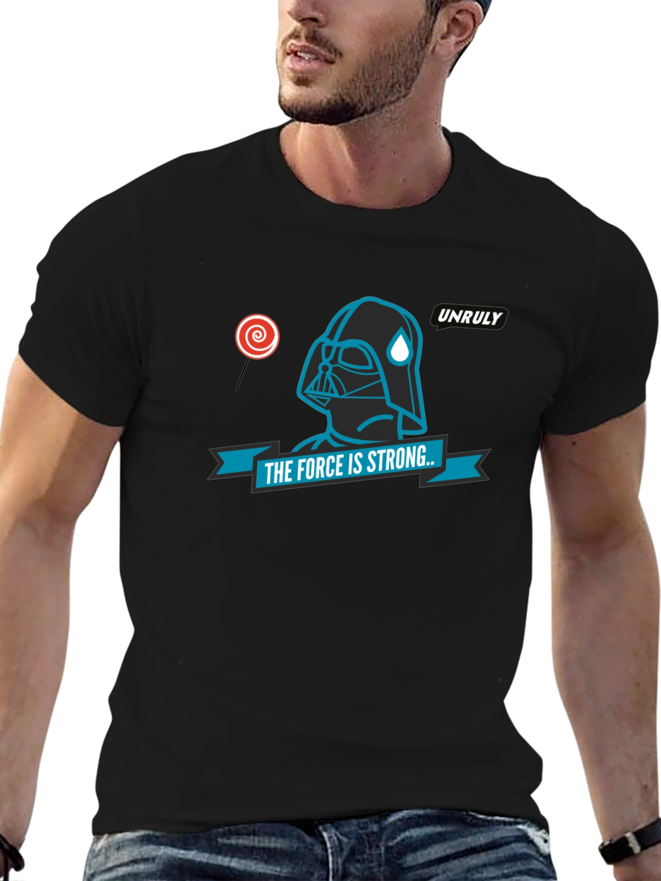 The Force Is Strong Graphic T-Shirt - Black