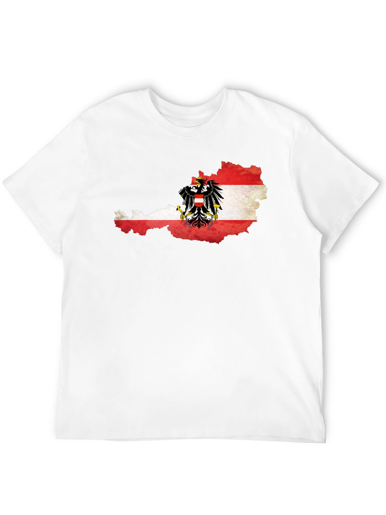 Austria Flag Map T-Shirt - Black Graphic Tee