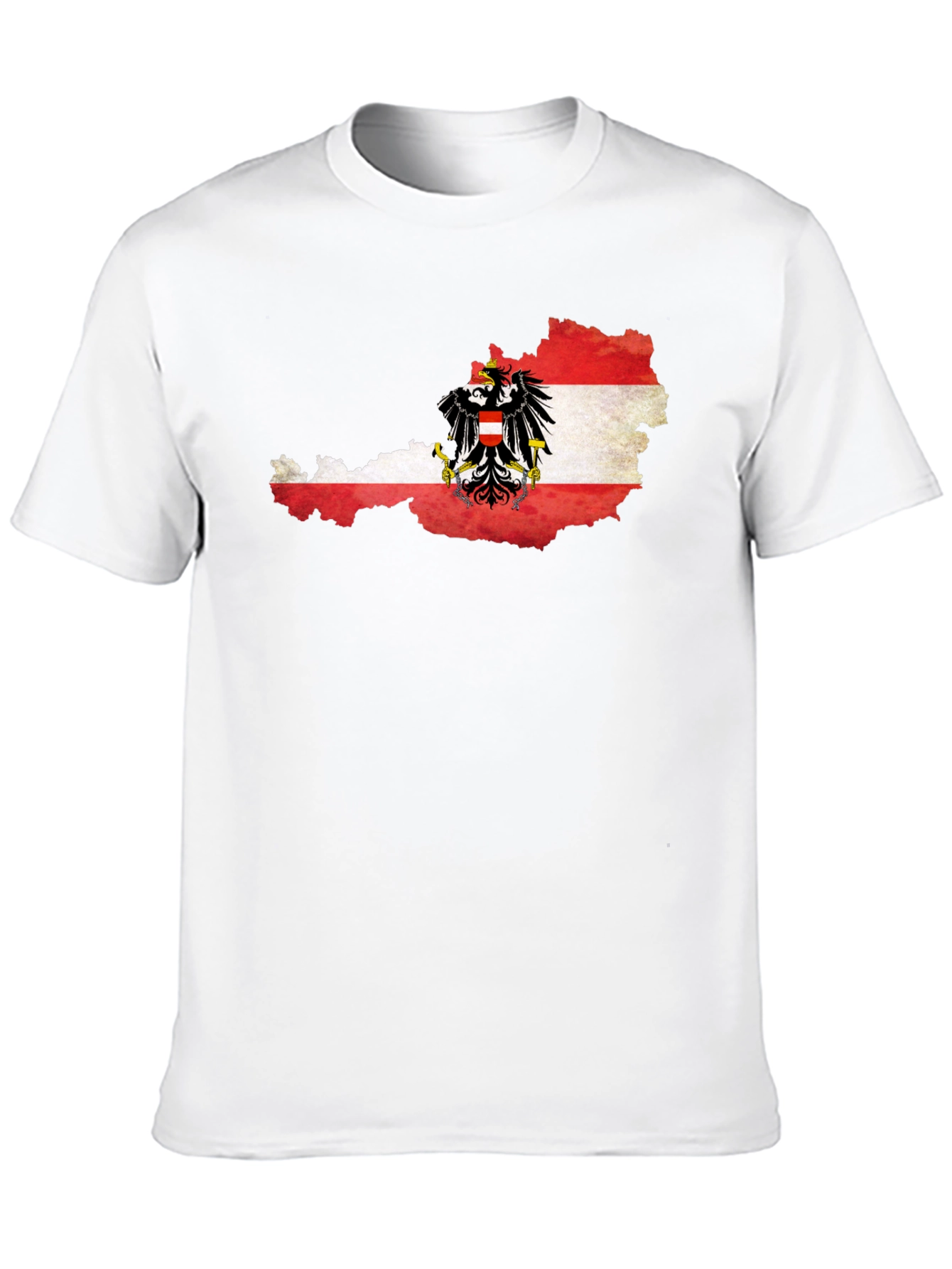 Austria Flag Map T-Shirt - Black Graphic Tee