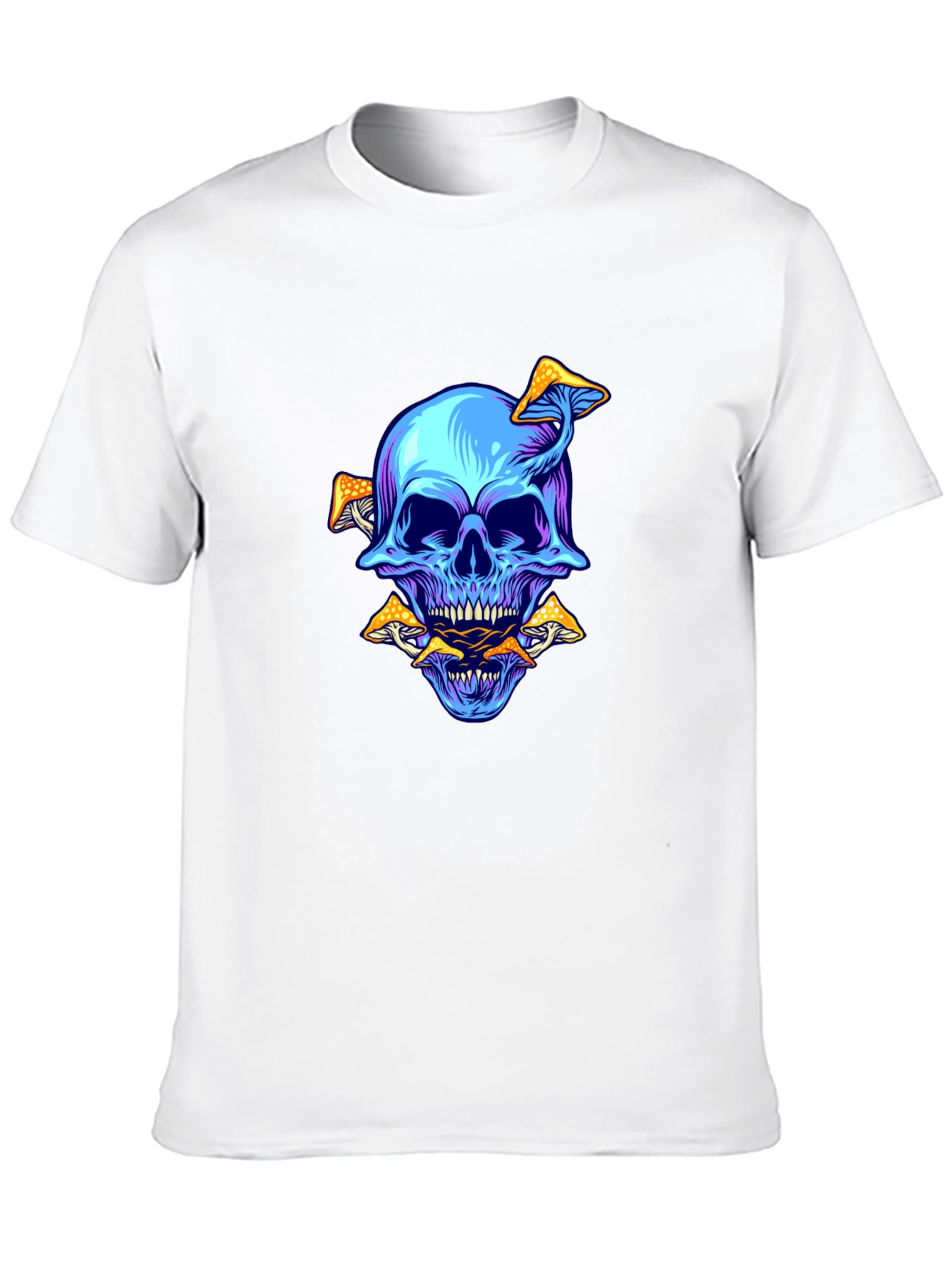 Skull & Mushroom Graphic Tee - Black