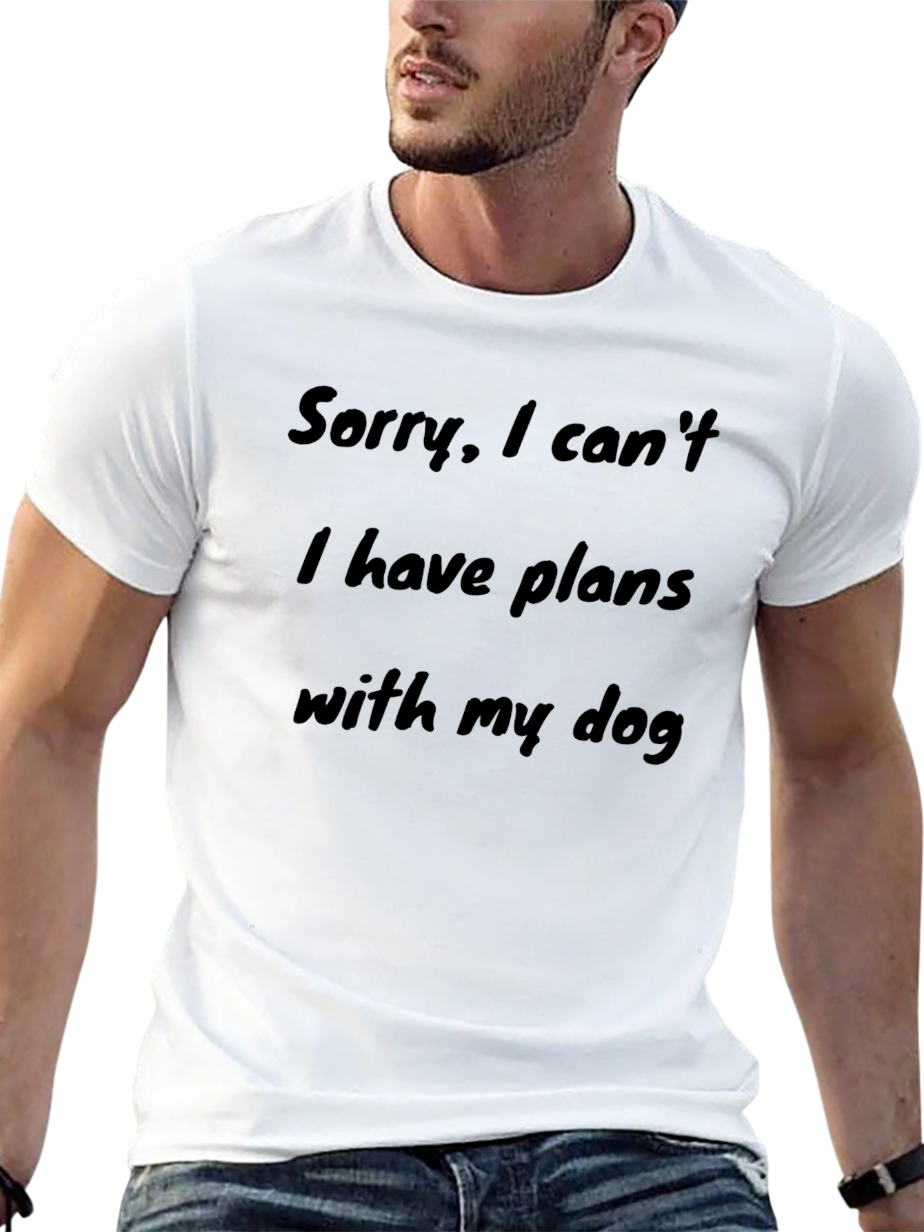 Dog Lover T-Shirt - Sorry Plans with Dog