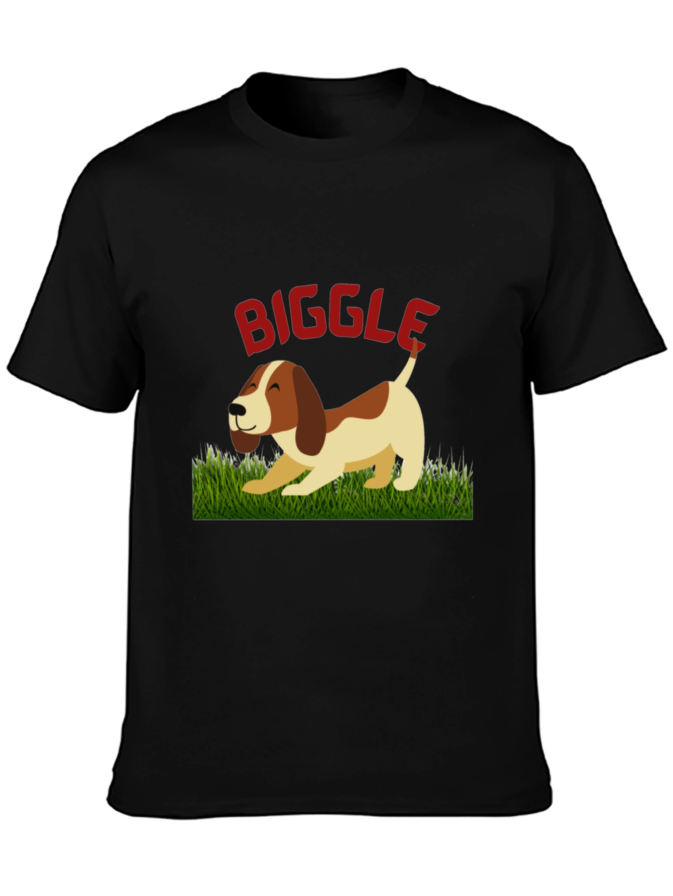 Biggle Dog Graphic Tee - Unisex Black T-Shirt
