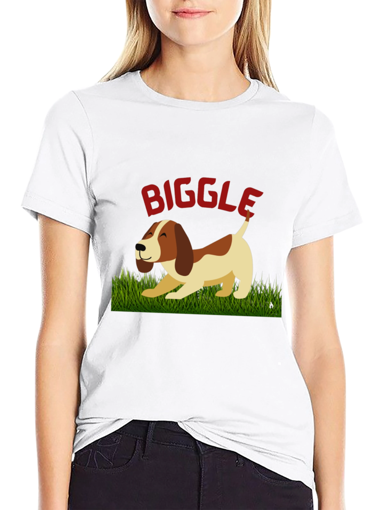 Biggle Dog Graphic Tee - Unisex Black T-Shirt