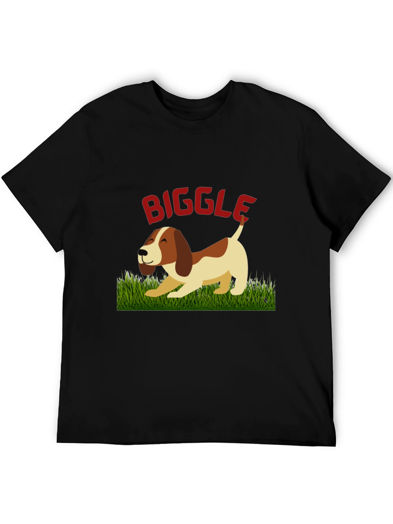 Biggle Dog Graphic Tee - Unisex Black T-Shirt