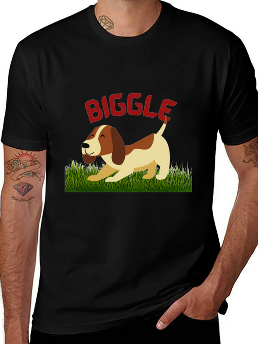 Biggle Dog Graphic Tee - Unisex Black T-Shirt