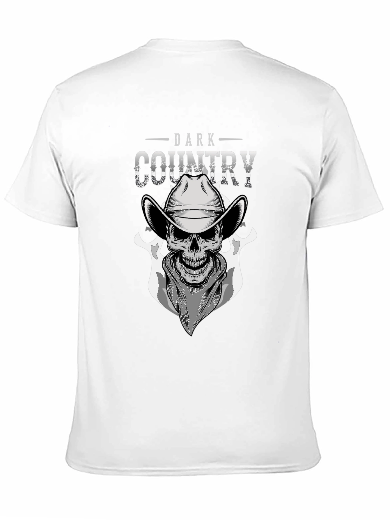 Dark Country Skull Graphic T-Shirt