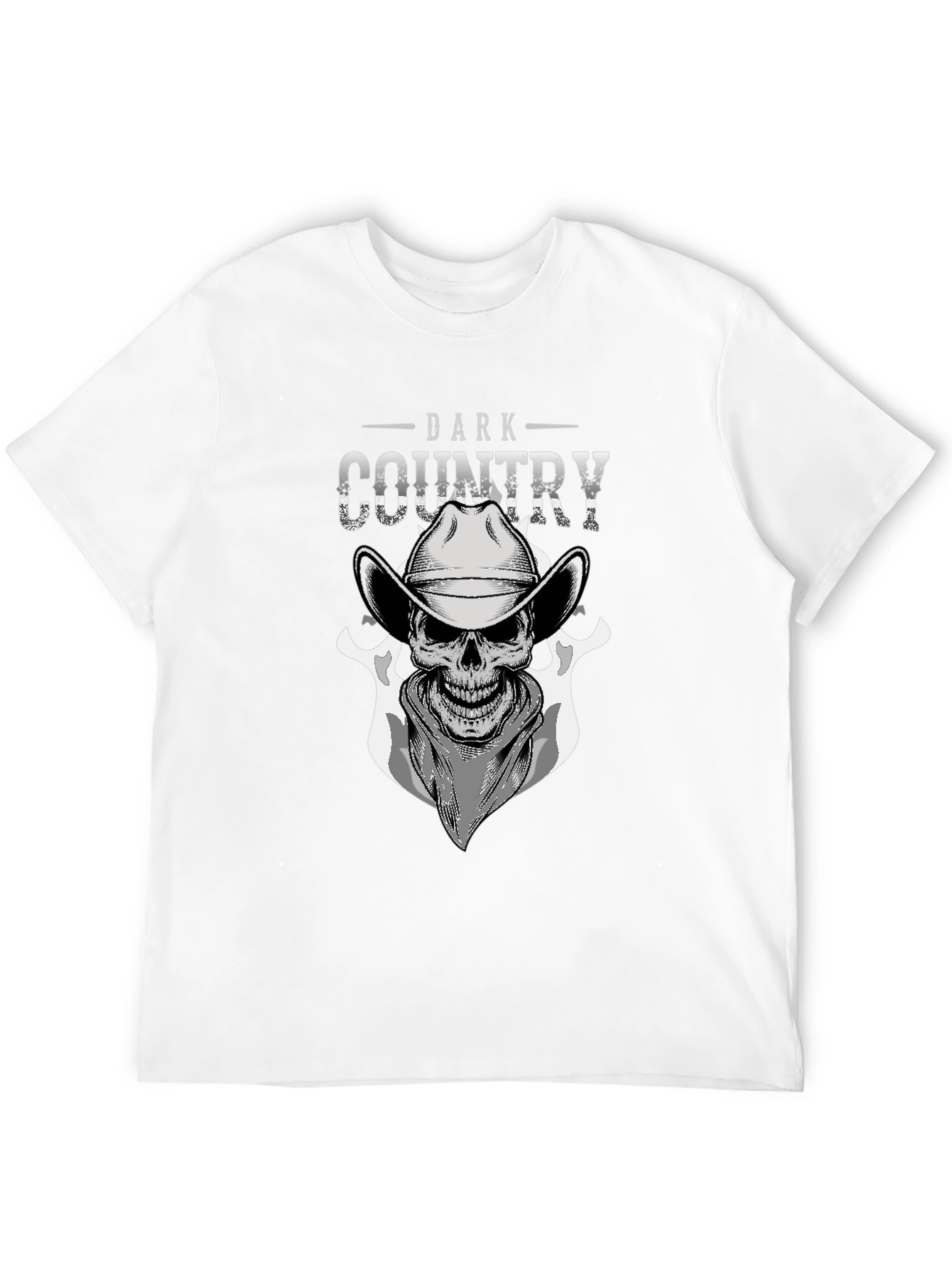 Dark Country Skull Graphic T-Shirt