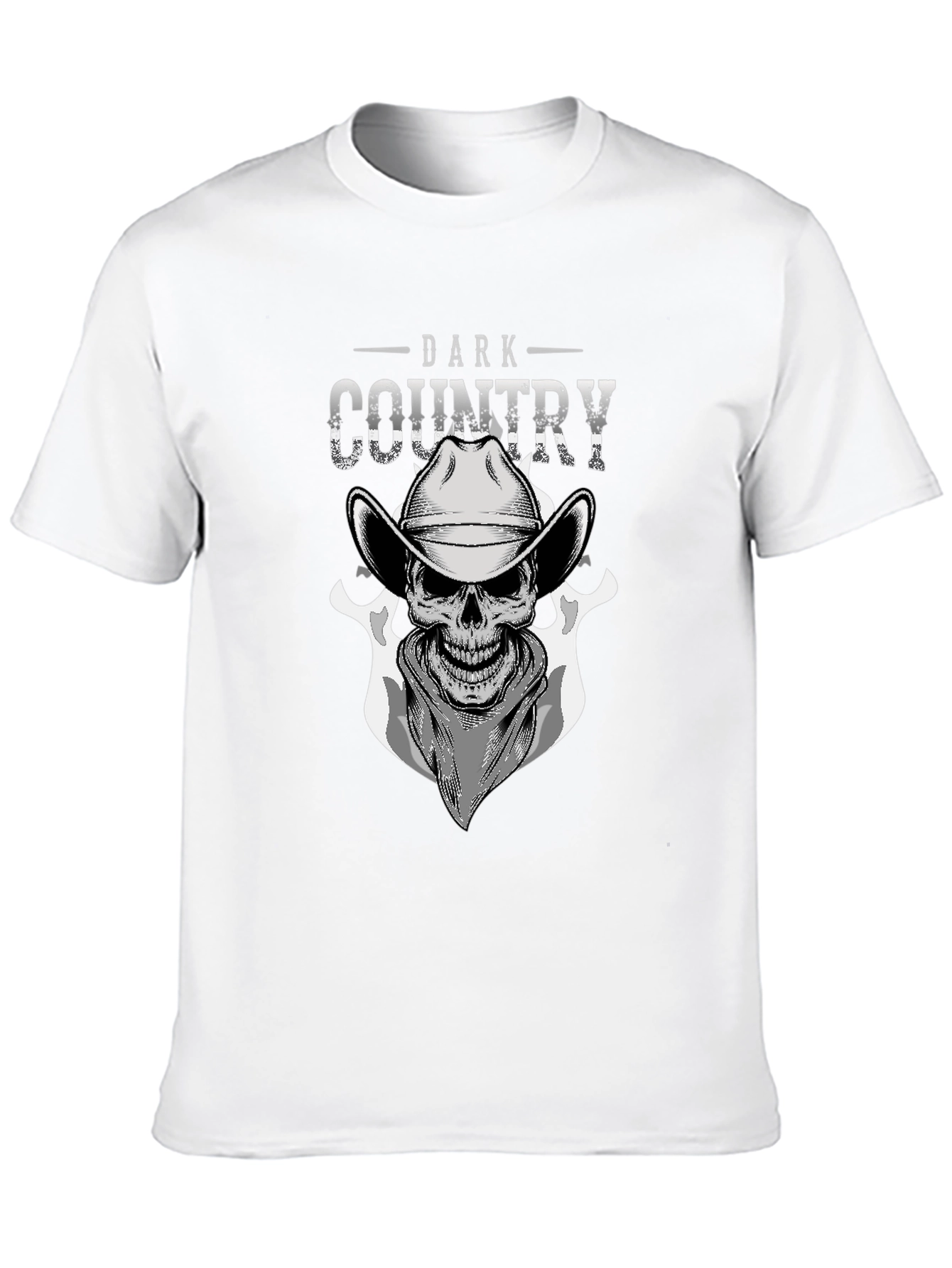 Dark Country Skull Graphic T-Shirt