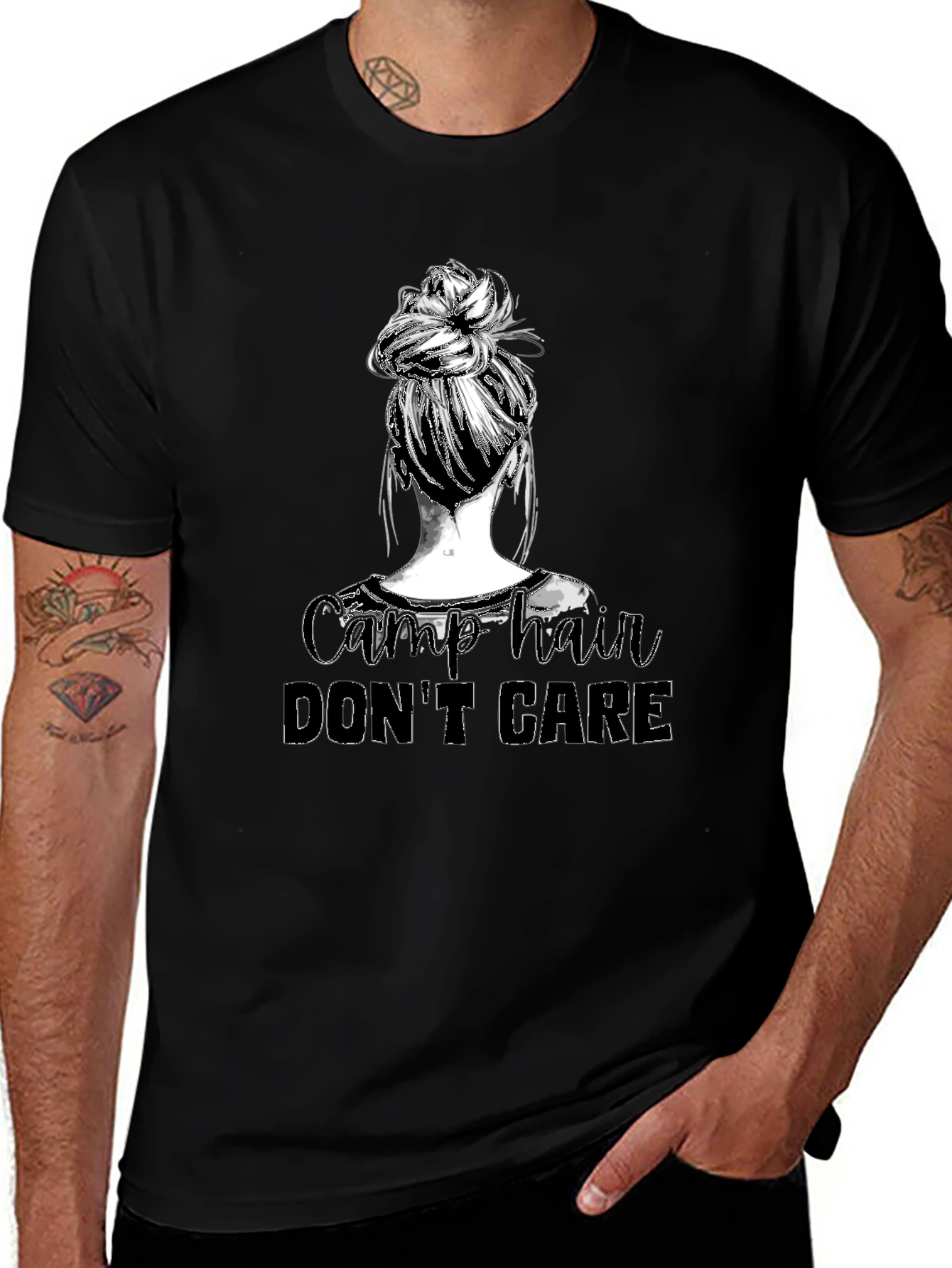 Camp Hair Dont Care Graphic Tee