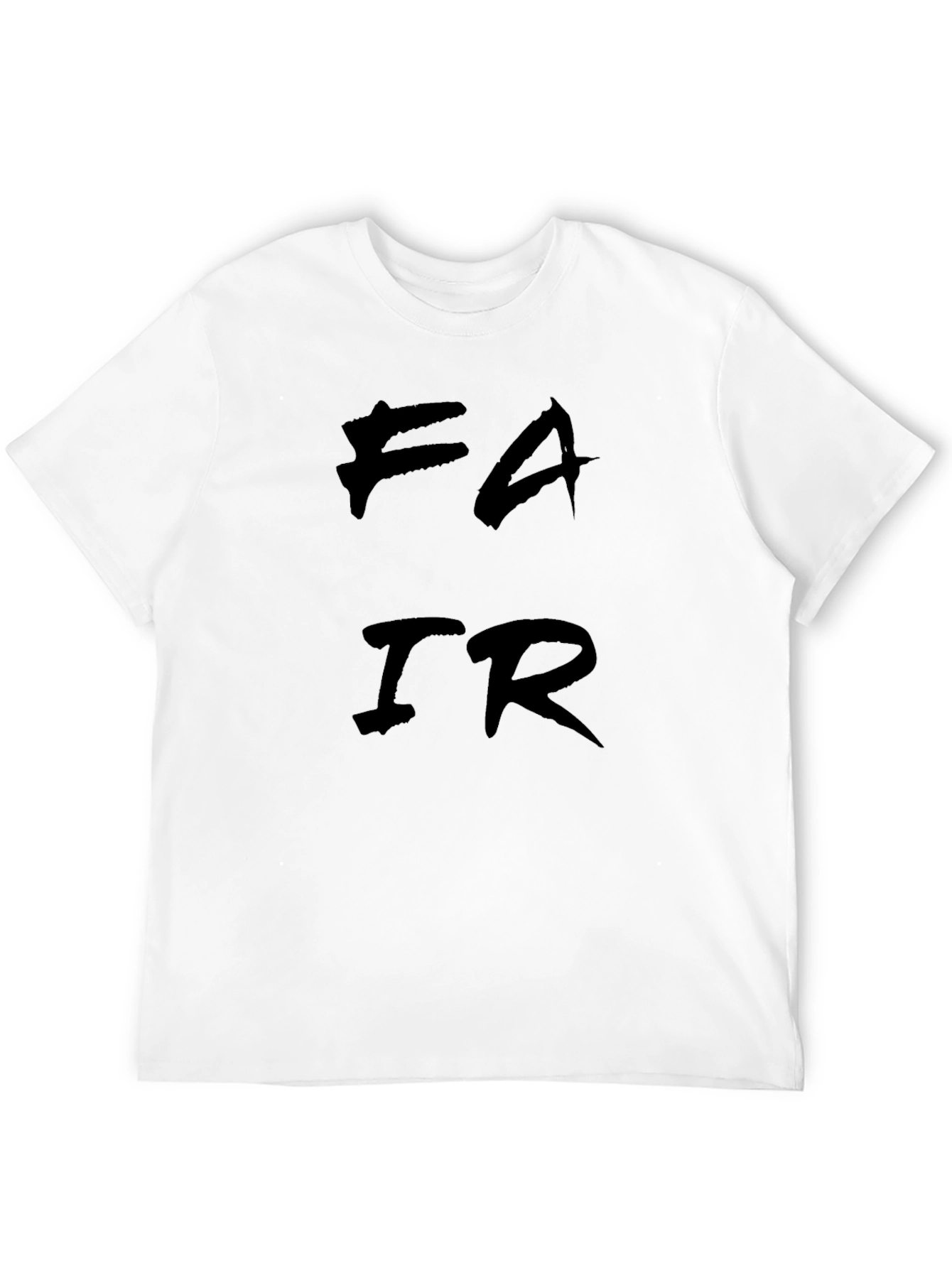 Black FAIR Graphic Tee - Bold Statement Shirt