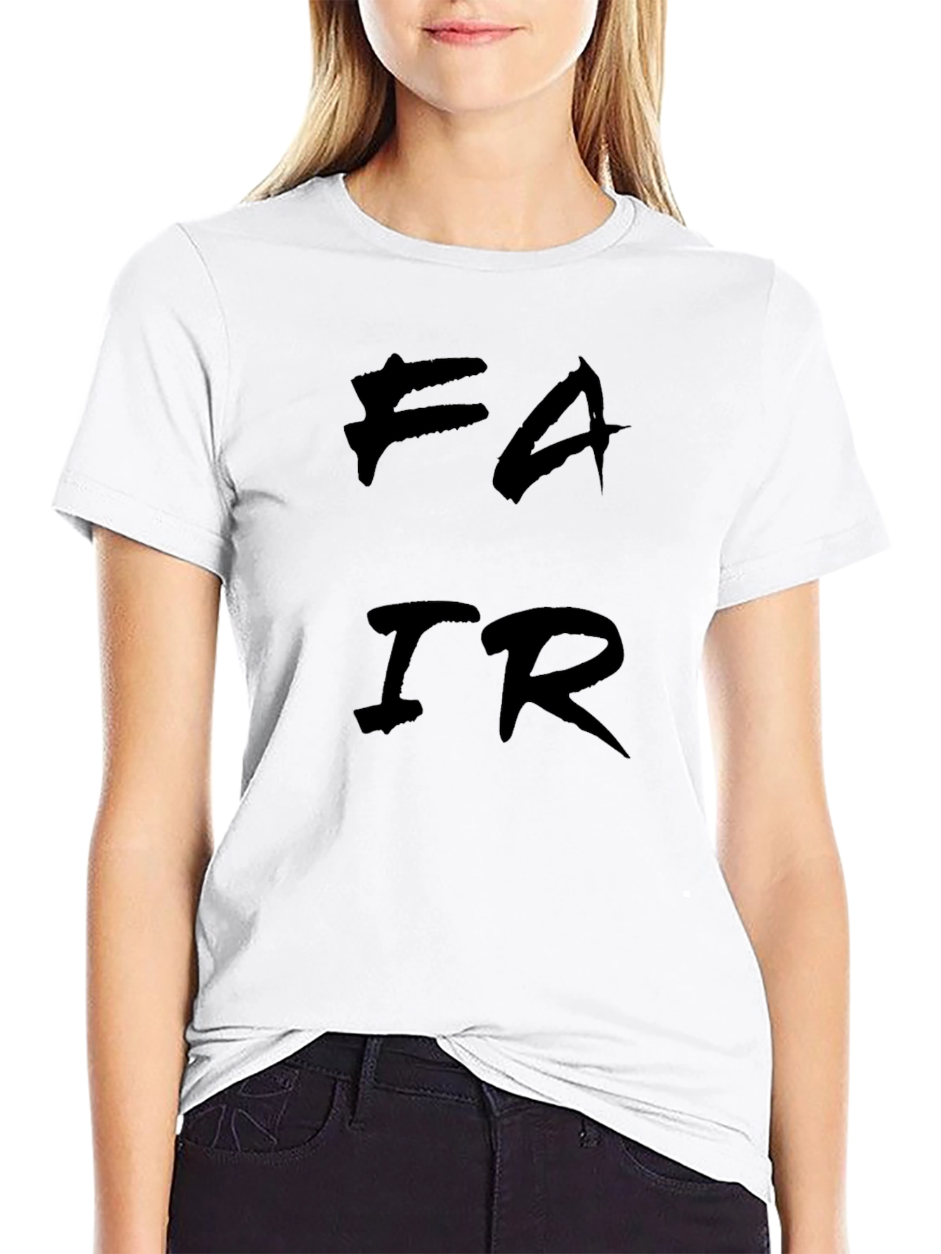 Black FAIR Graphic Tee - Bold Statement Shirt