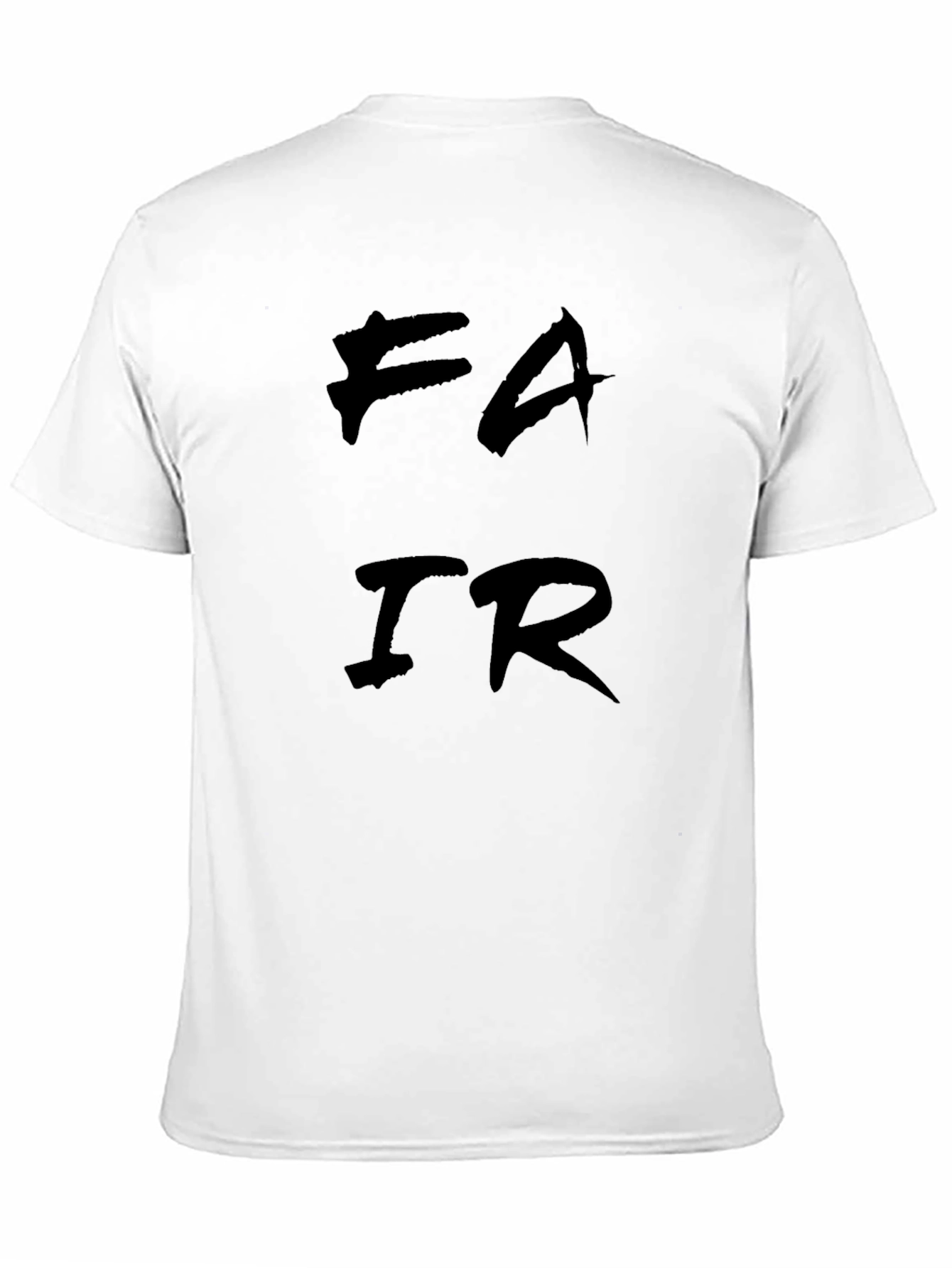 Black FAIR Graphic Tee - Bold Statement Shirt