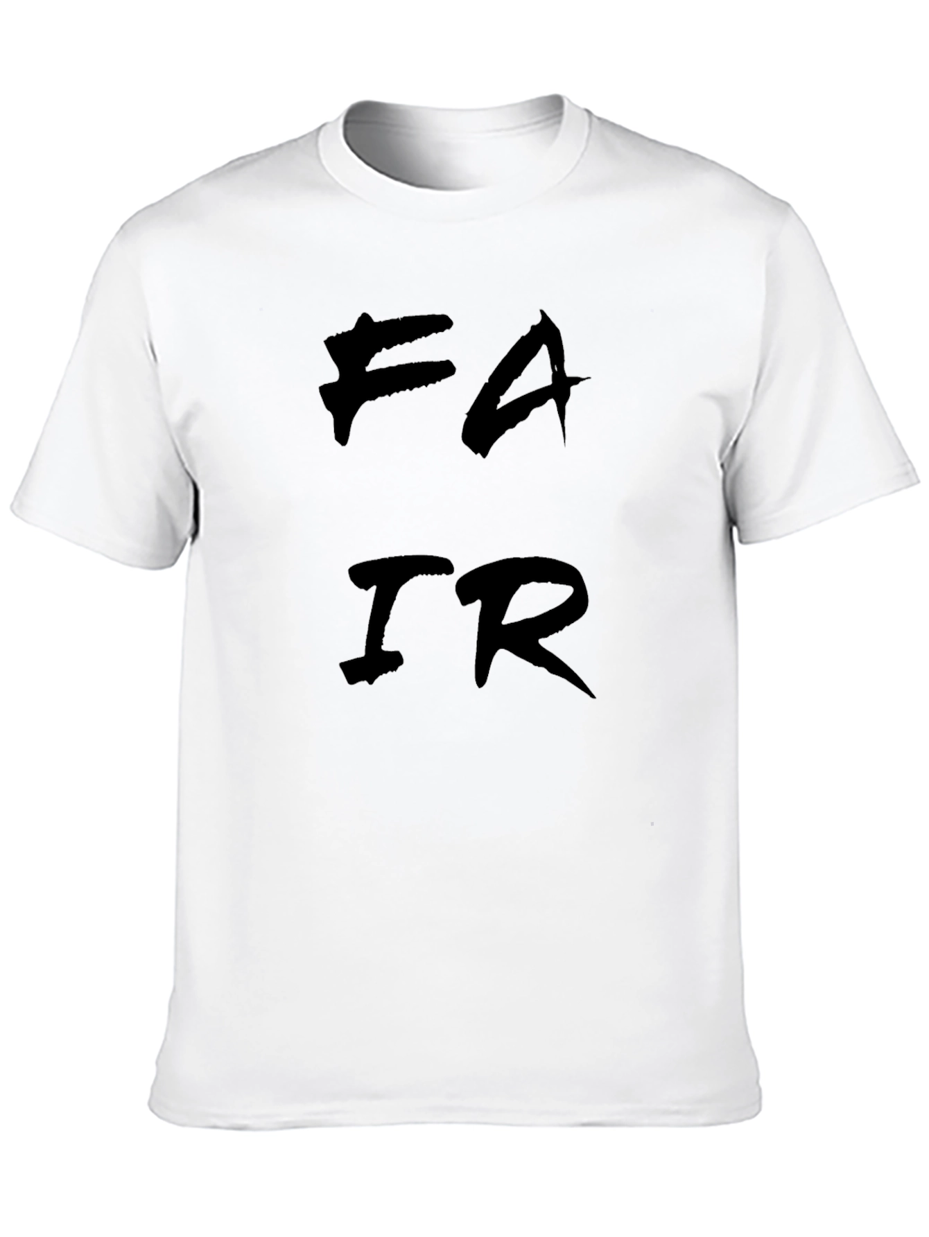 Black FAIR Graphic Tee - Bold Statement Shirt