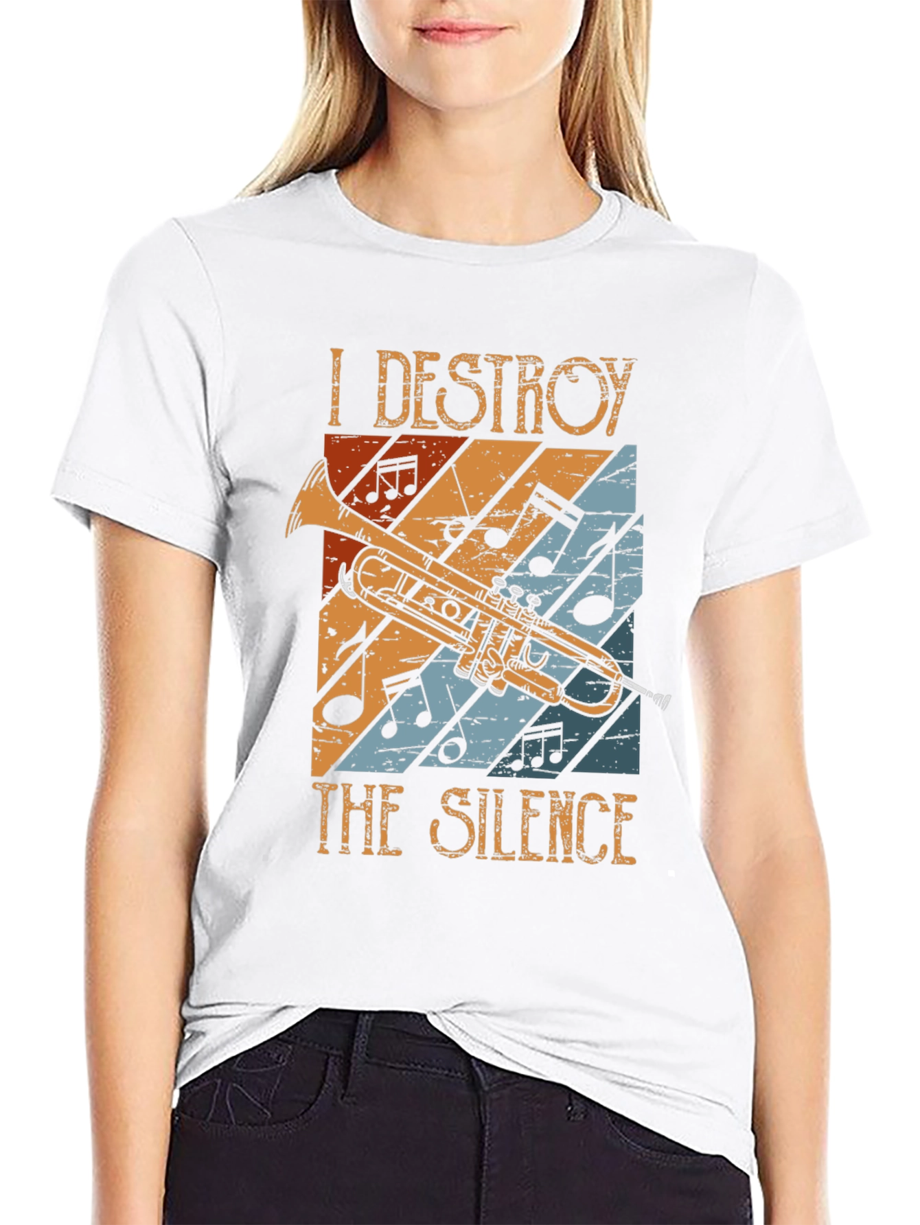 I Destroy The Silence Trumpet Graphic T-Shirt