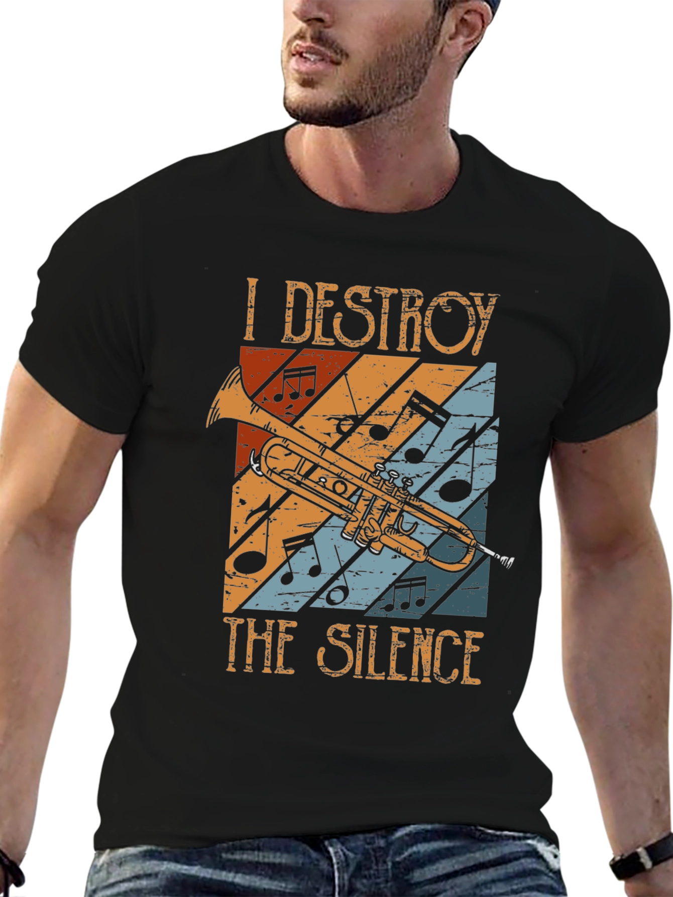 I Destroy The Silence Trumpet Graphic T-Shirt