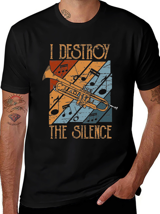 I Destroy The Silence Trumpet Graphic T-Shirt