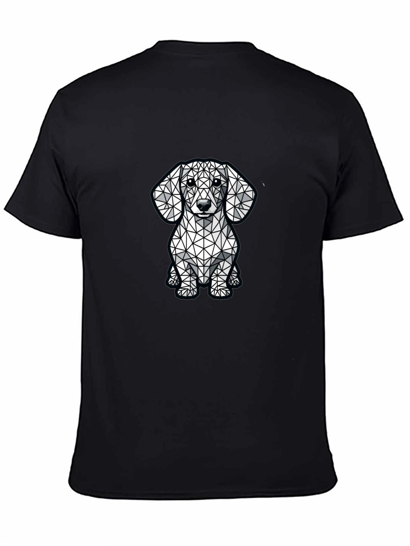 Geometric Dachshund Graphic Tee - Modern Dog Lovers Shirt