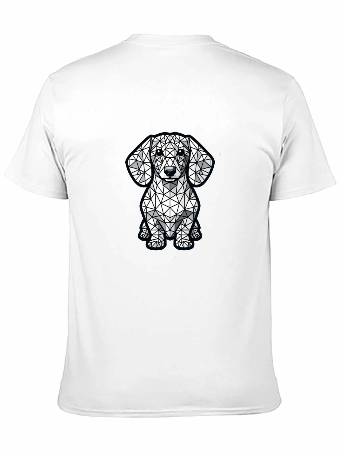 Geometric Dachshund Graphic Tee - Modern Dog Lovers Shirt