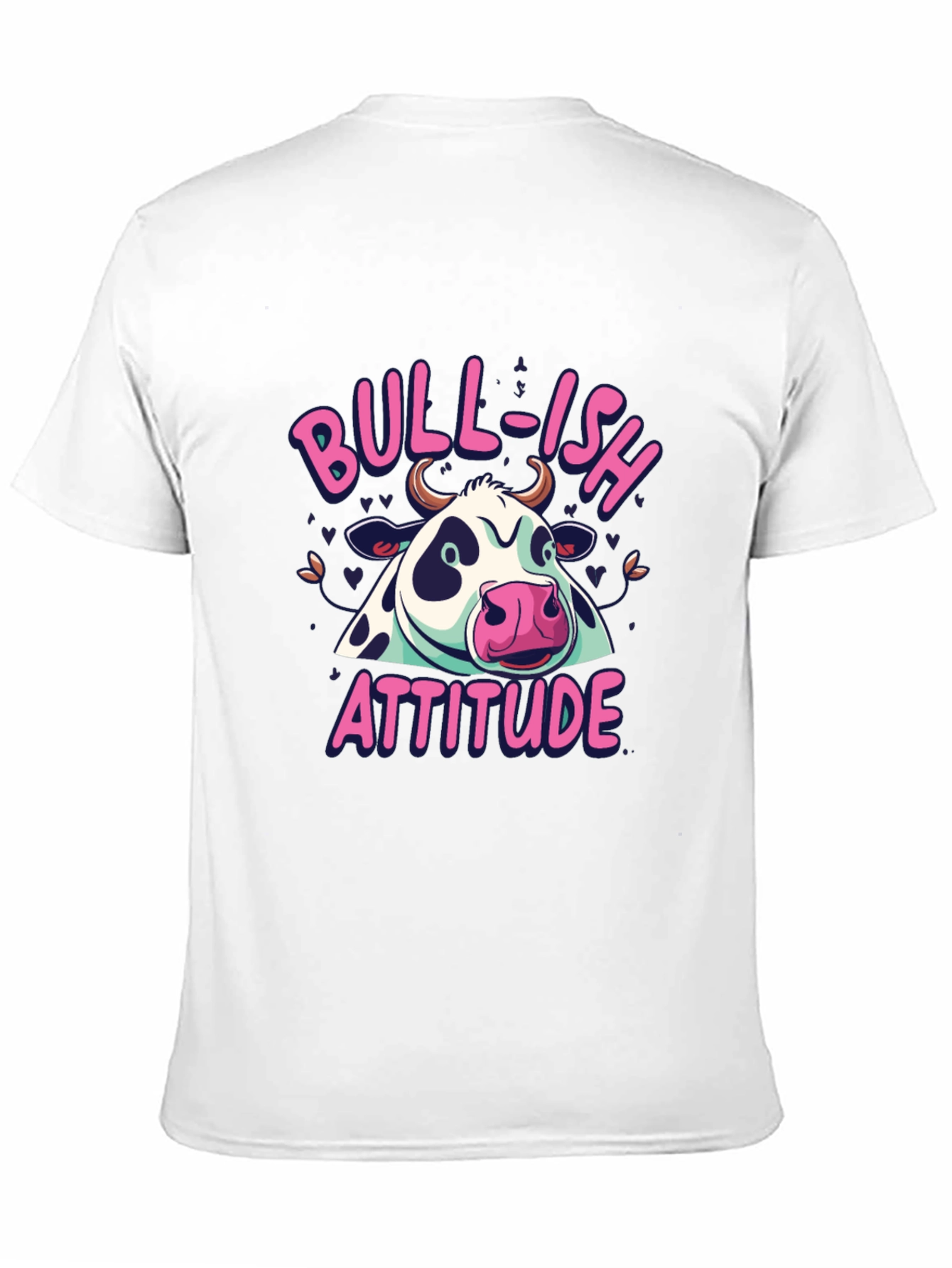Bull-ish Attitude Black T-Shirt Funny Graphic Tee
