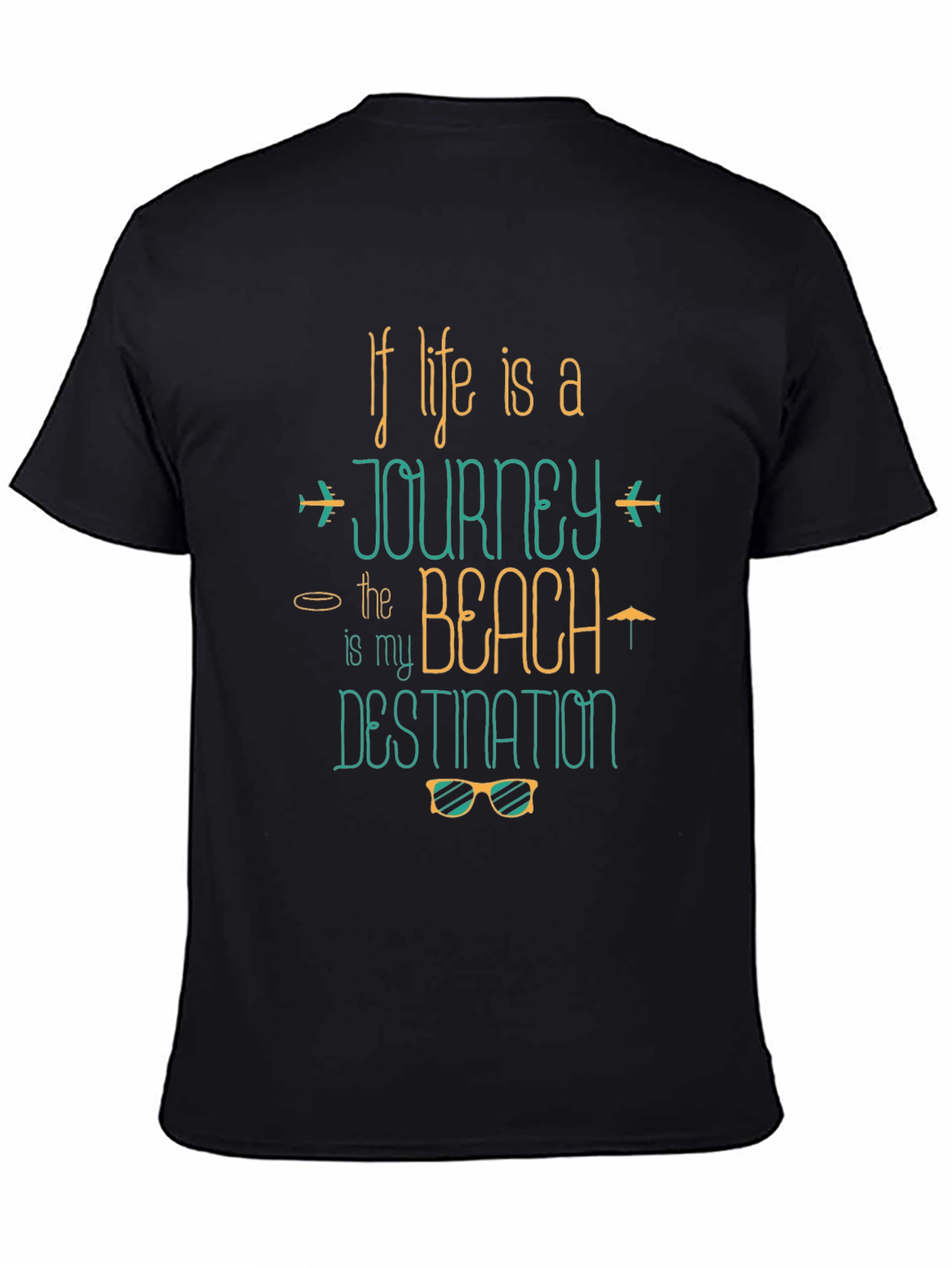 Journey to the Beach Graphic Tee - Black