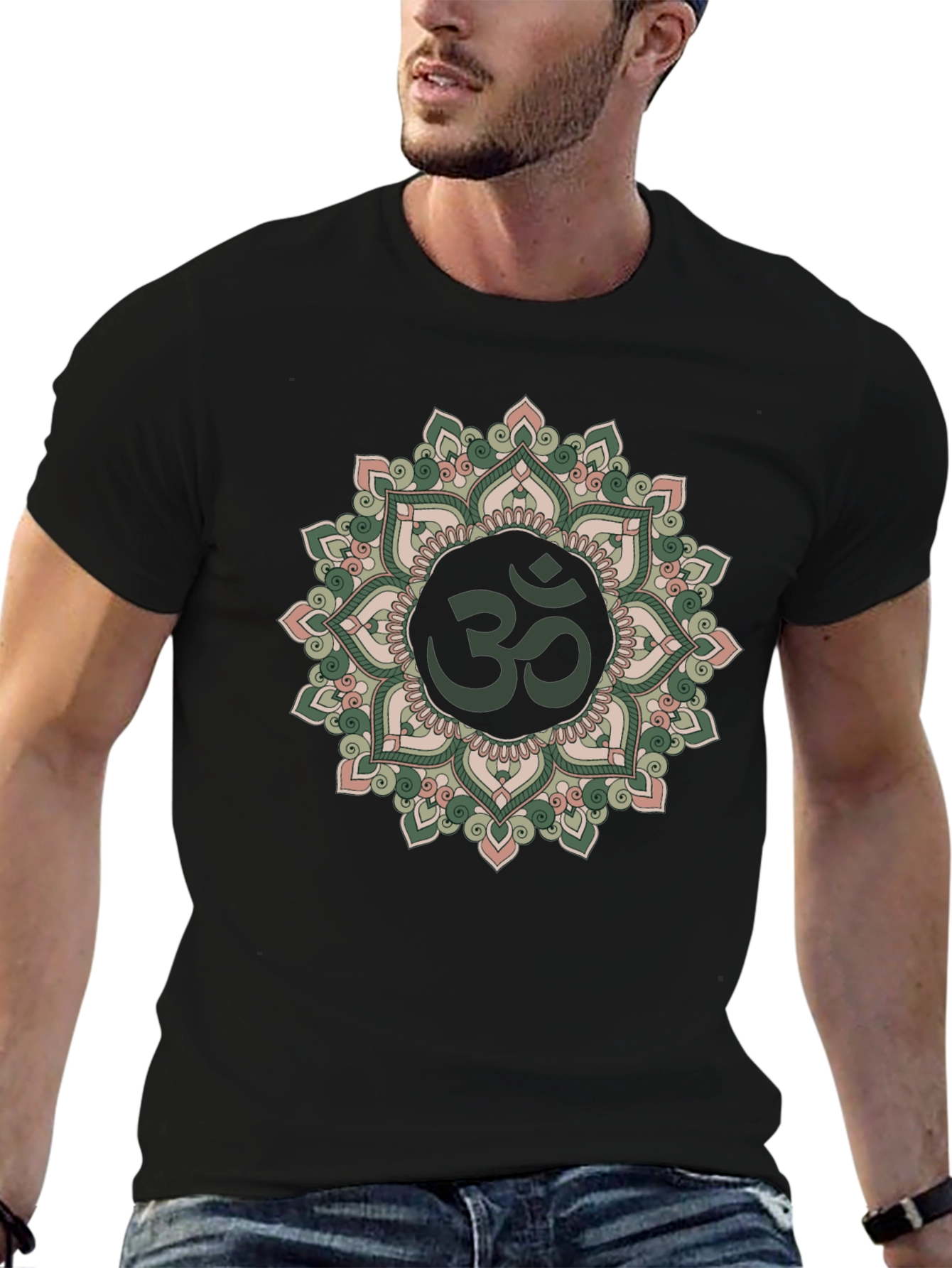 Om Mandala Graphic Tee - Soft Cotton Blend