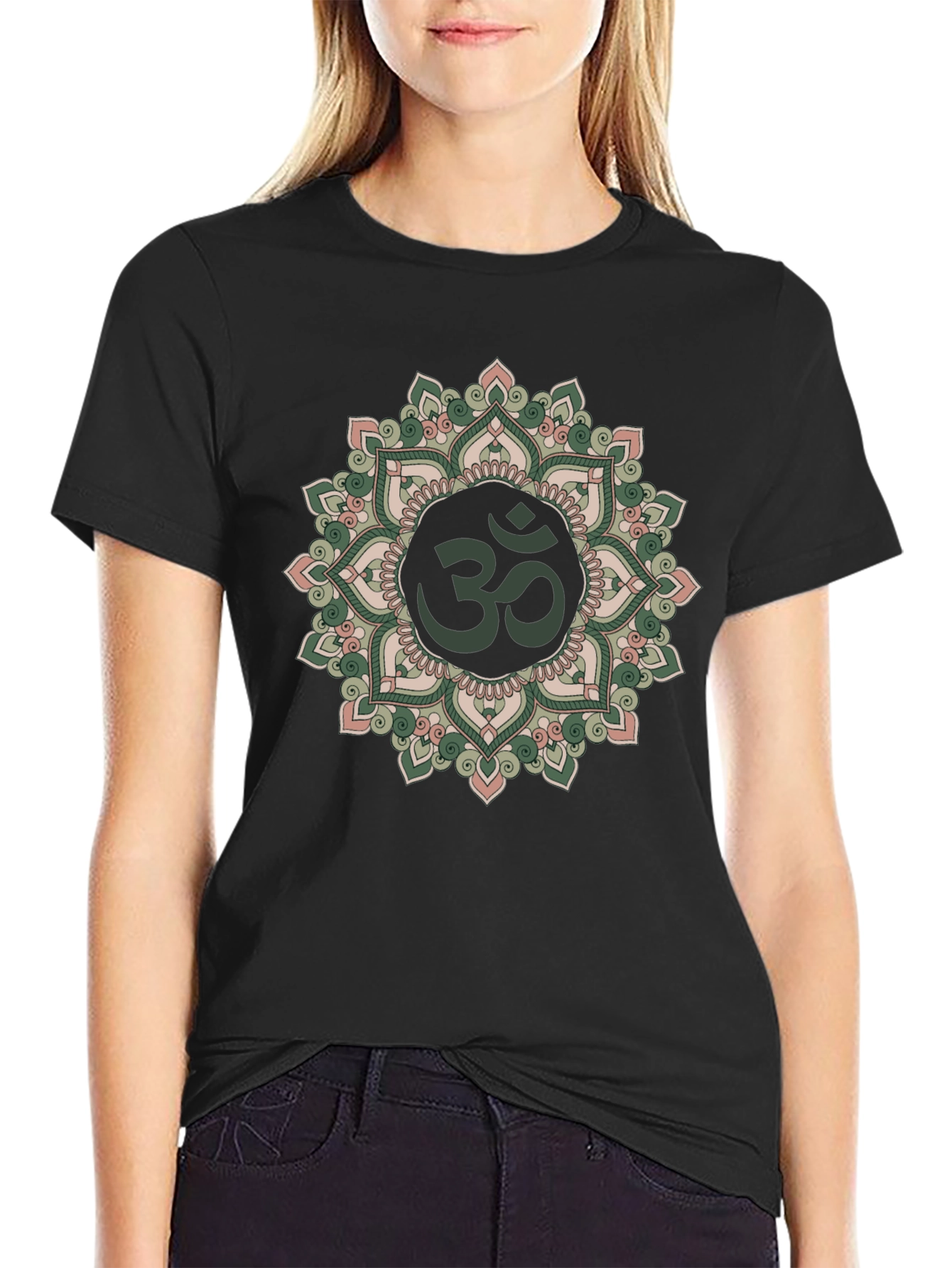 Om Mandala Graphic Tee - Soft Cotton Blend