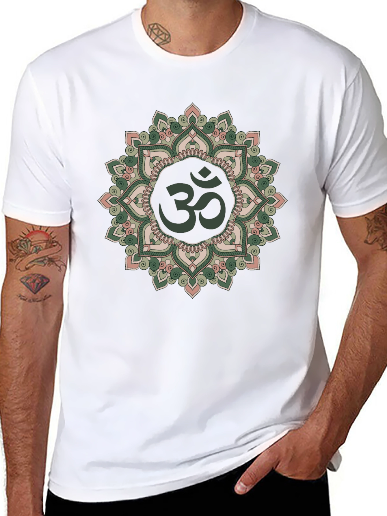 Om Mandala Graphic Tee - Soft Cotton Blend