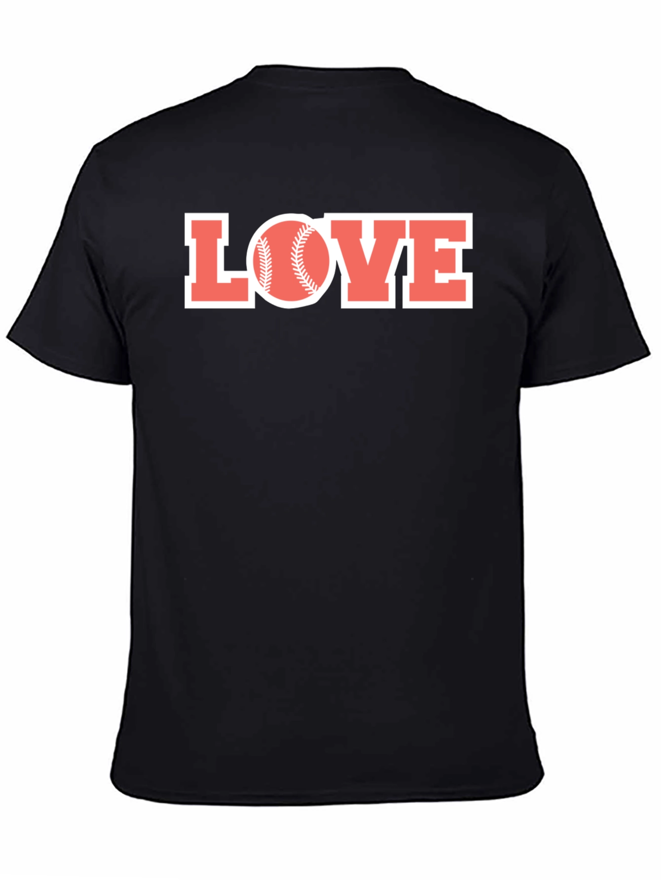 Baseball Love Graphic T-Shirt - Black