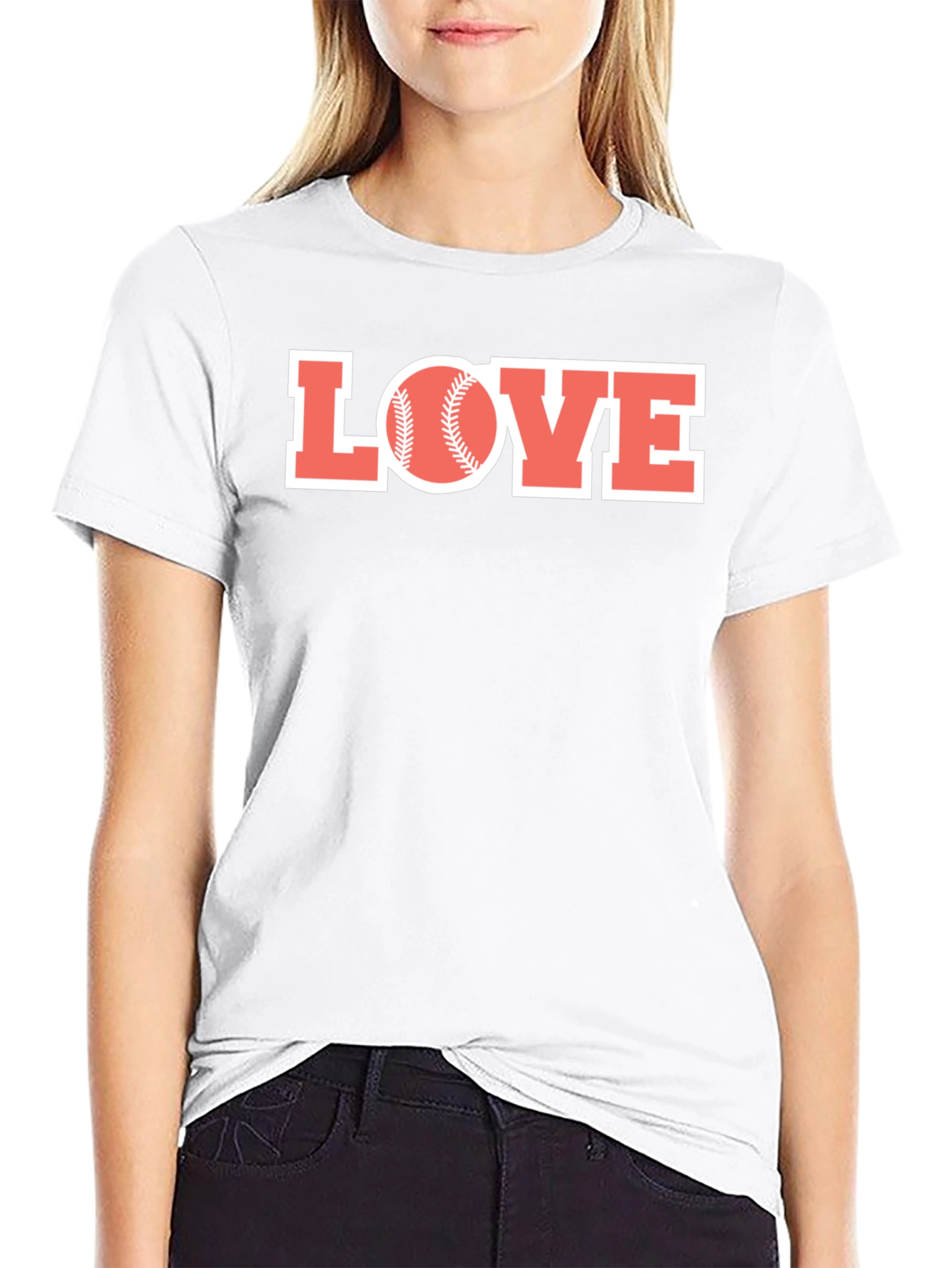 Baseball Love Graphic T-Shirt - Black