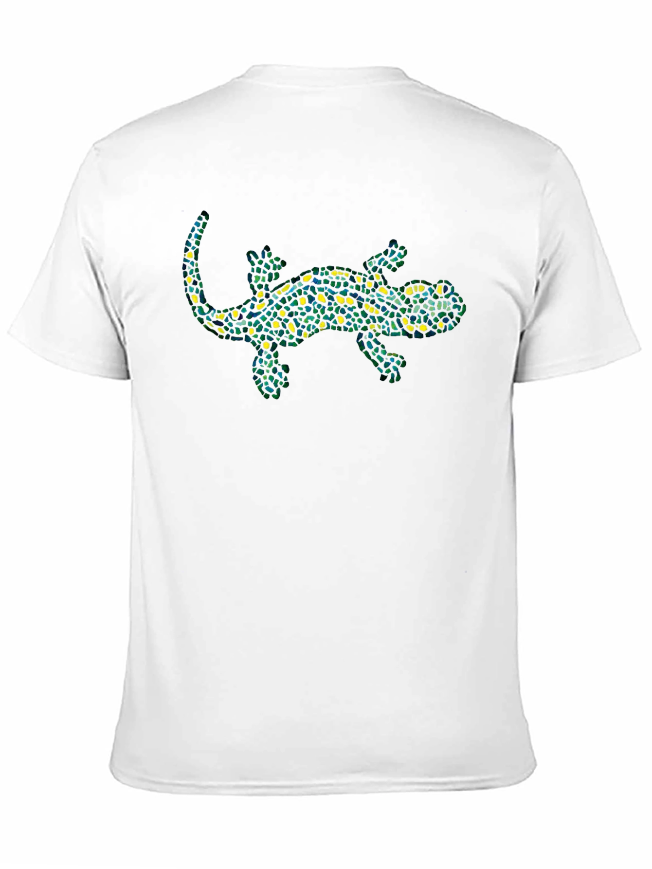 Mosaic Lizard Graphic Tee - Stylish Black T-Shirt
