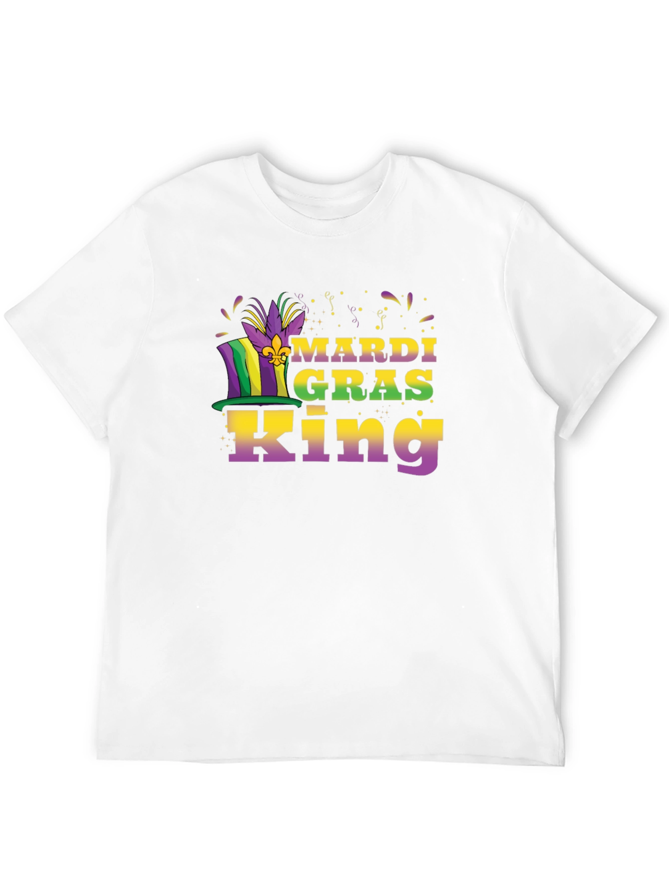 Mardi Gras King Graphic Tee - Black