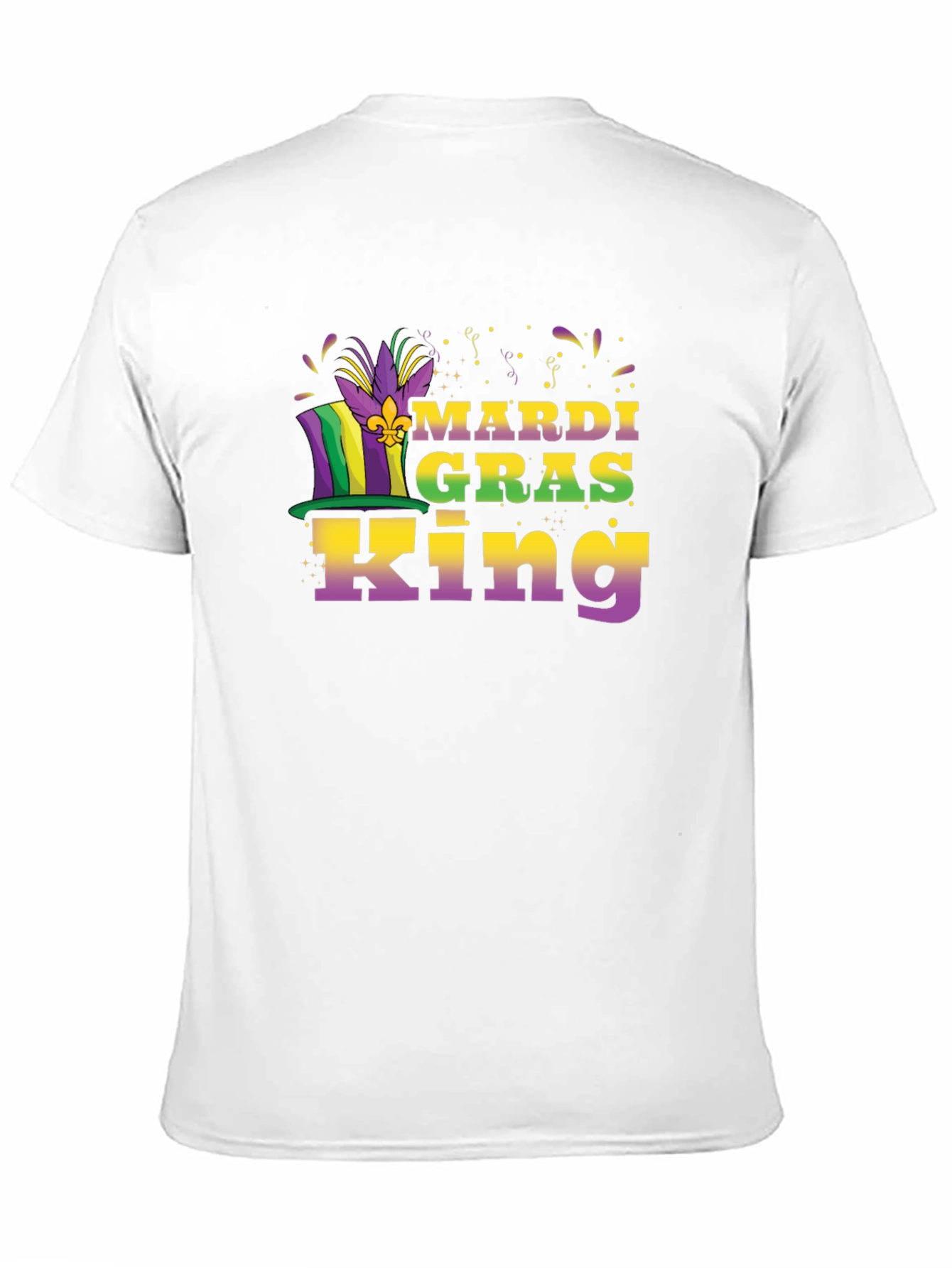 Mardi Gras King Graphic Tee - Black