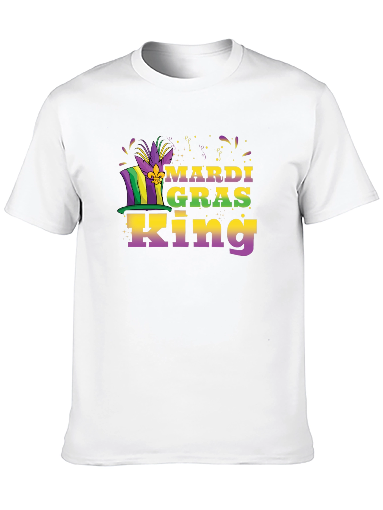 Mardi Gras King Graphic Tee - Black