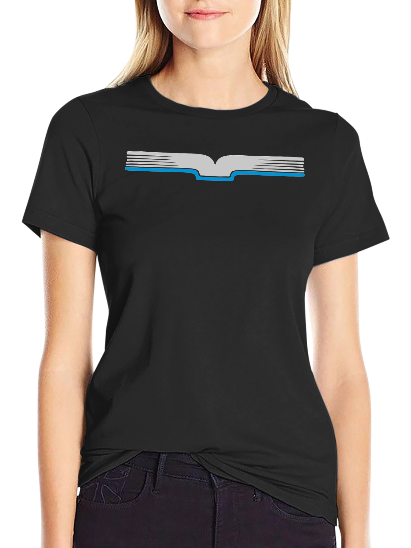 Open Book Graphic Tee - Black Cotton T-Shirt