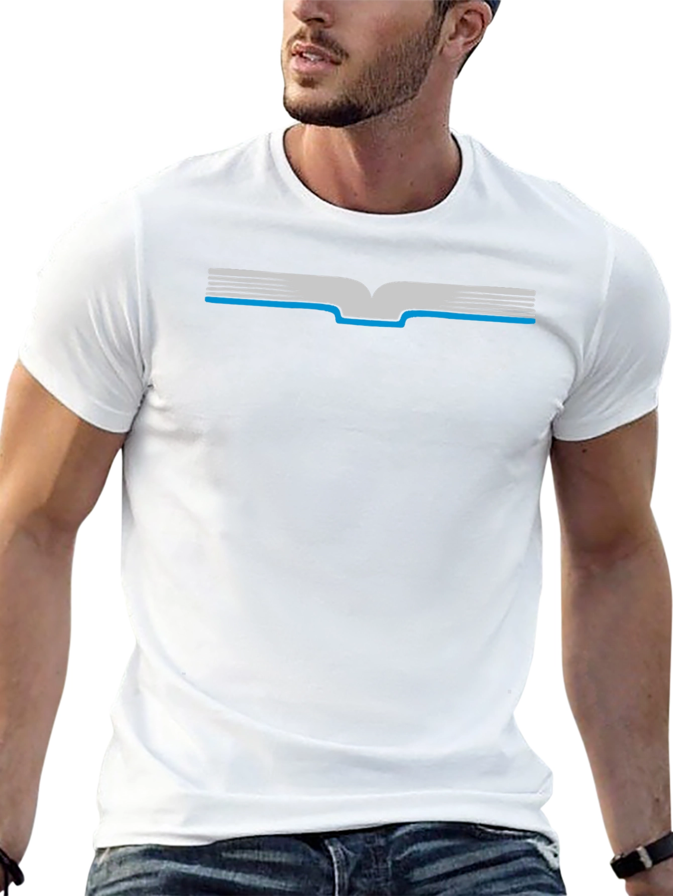 Open Book Graphic Tee - Black Cotton T-Shirt