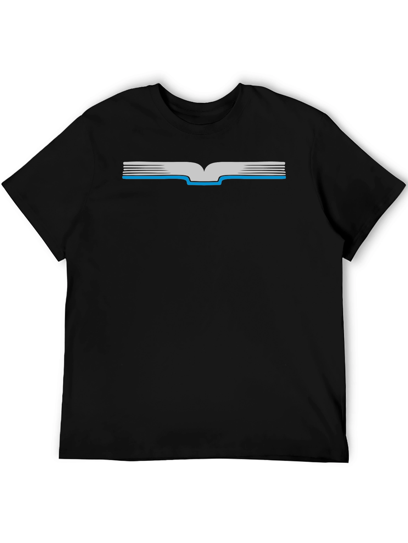 Open Book Graphic Tee - Black Cotton T-Shirt