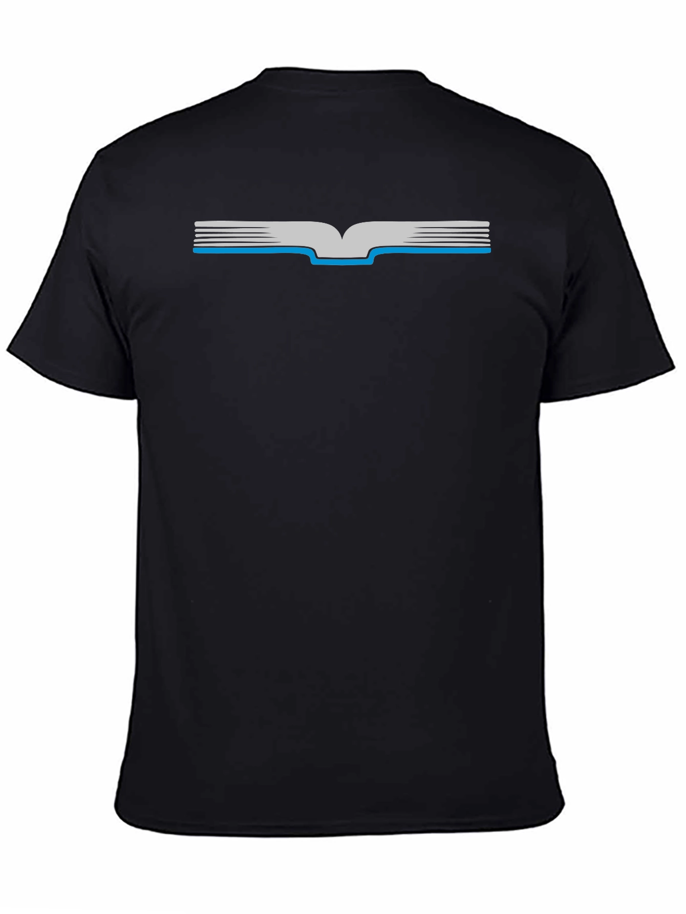 Open Book Graphic Tee - Black Cotton T-Shirt