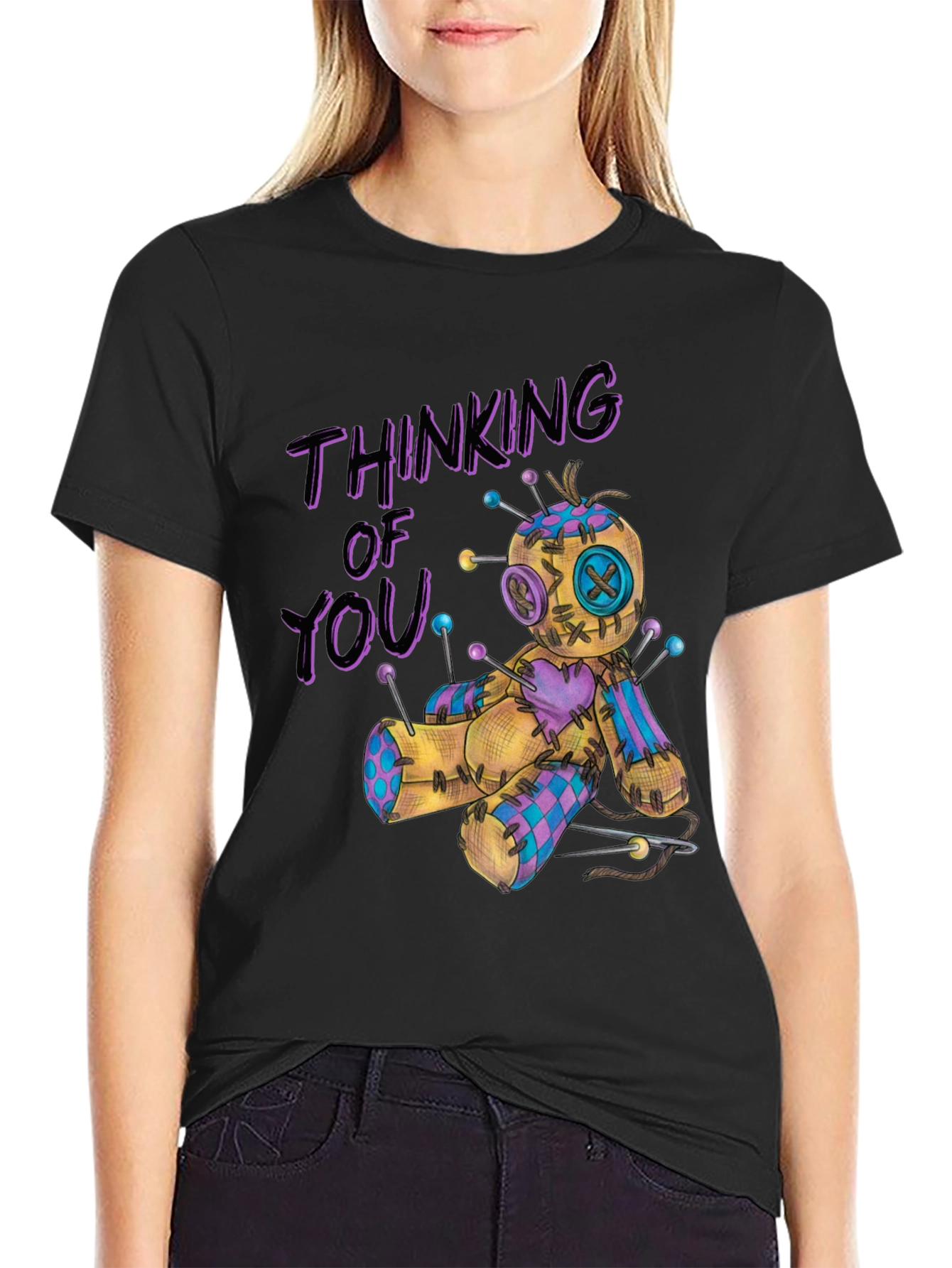 Thinking of You Voodoo Doll Graphic T-Shirt