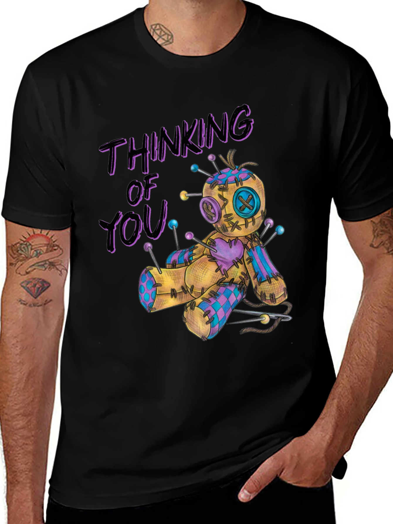 Thinking of You Voodoo Doll Graphic T-Shirt
