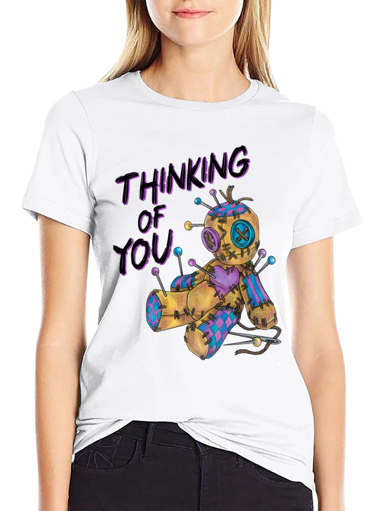 Thinking of You Voodoo Doll Graphic T-Shirt