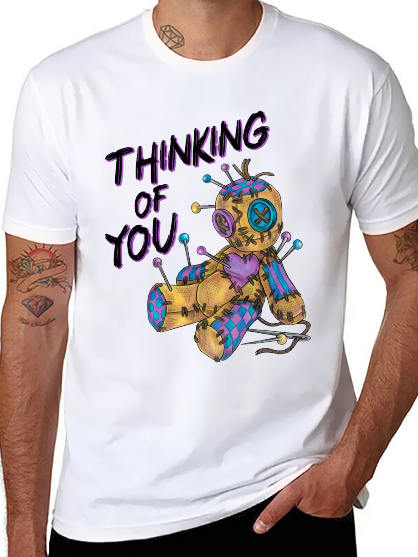 Thinking of You Voodoo Doll Graphic T-Shirt