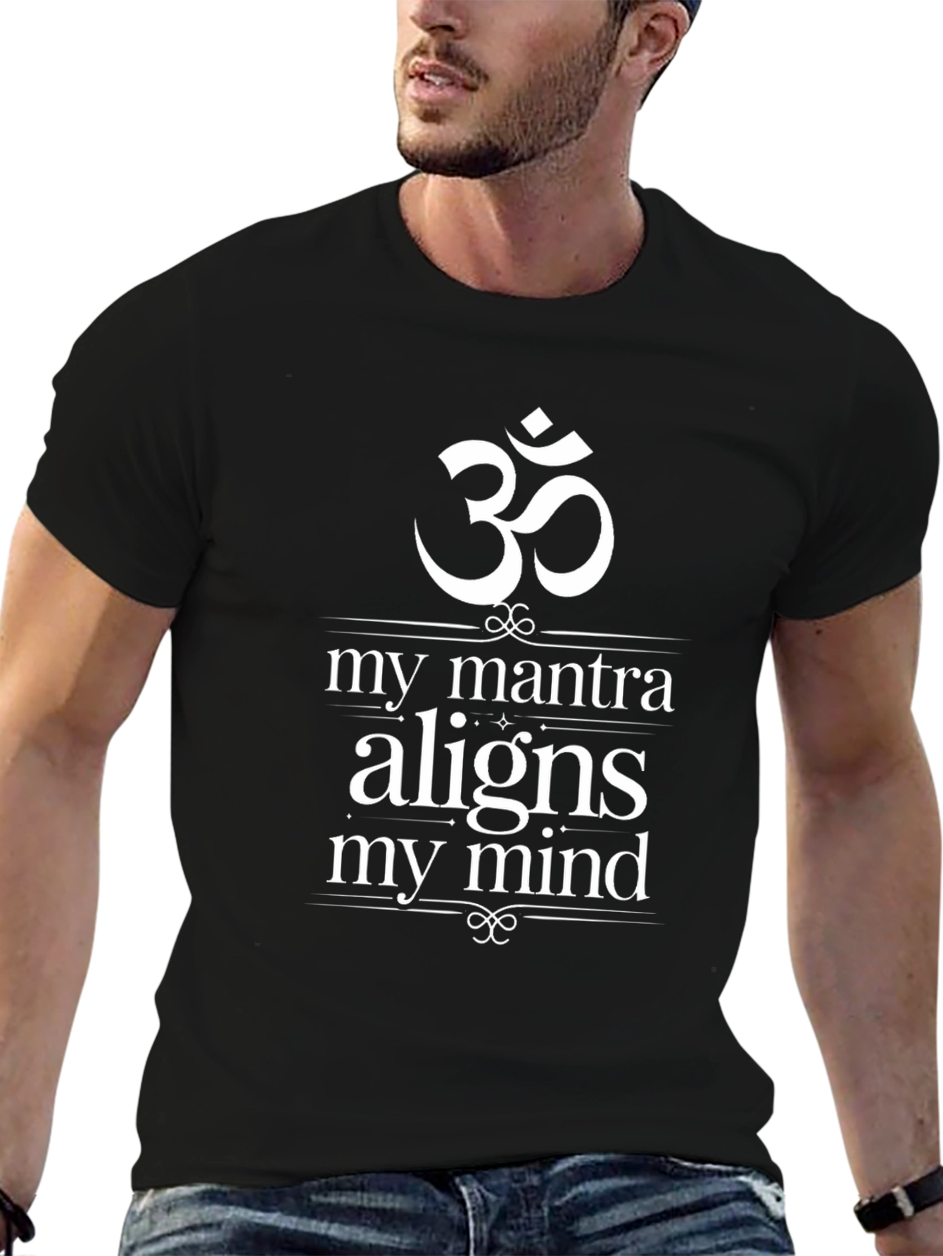 Om My Mantra Aligns My Mind Graphic Tee