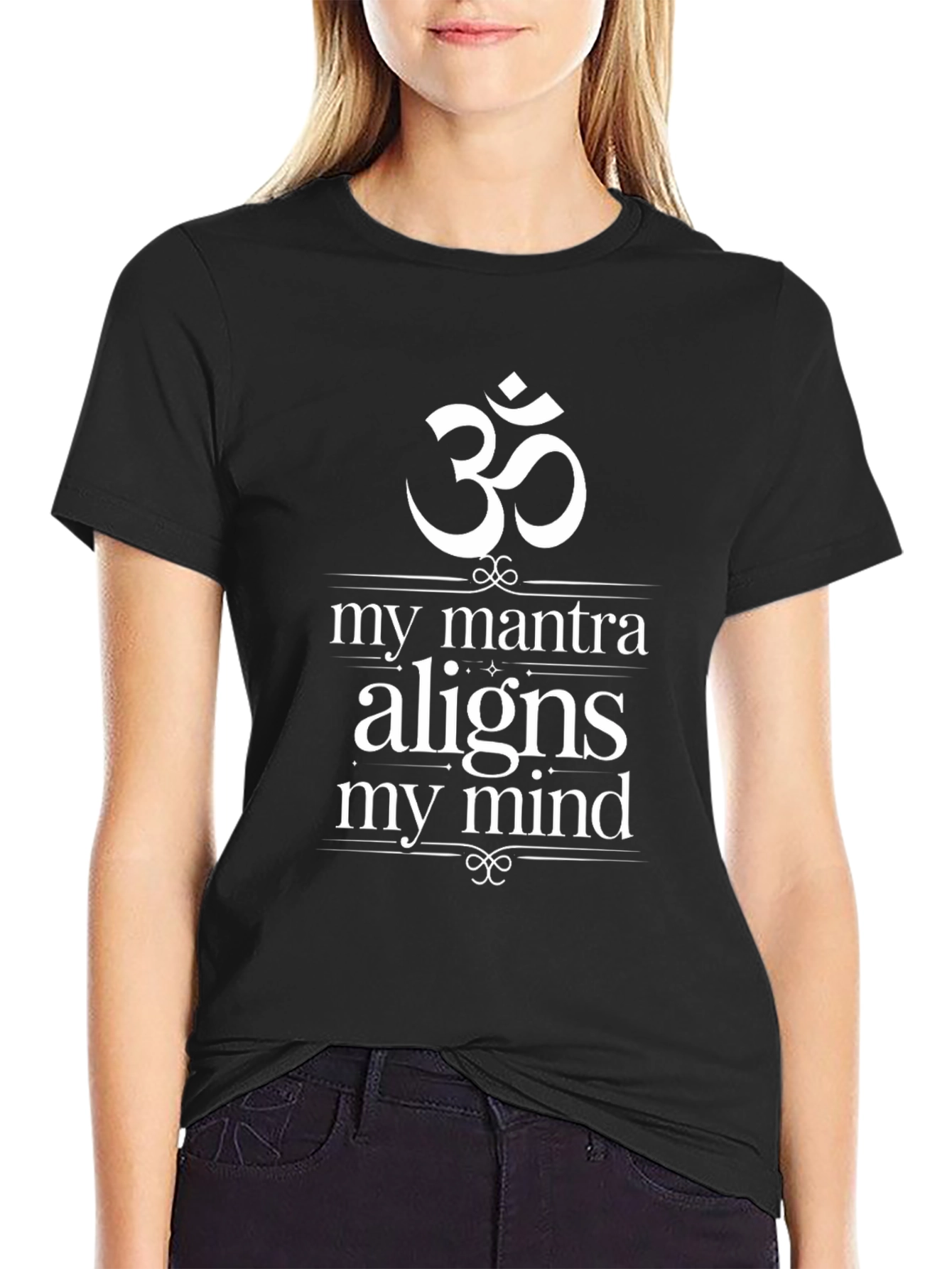 Om My Mantra Aligns My Mind Graphic Tee