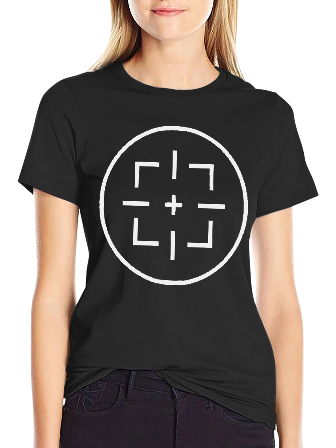 Modern Target Graphic Tee - Black Casual Shirt