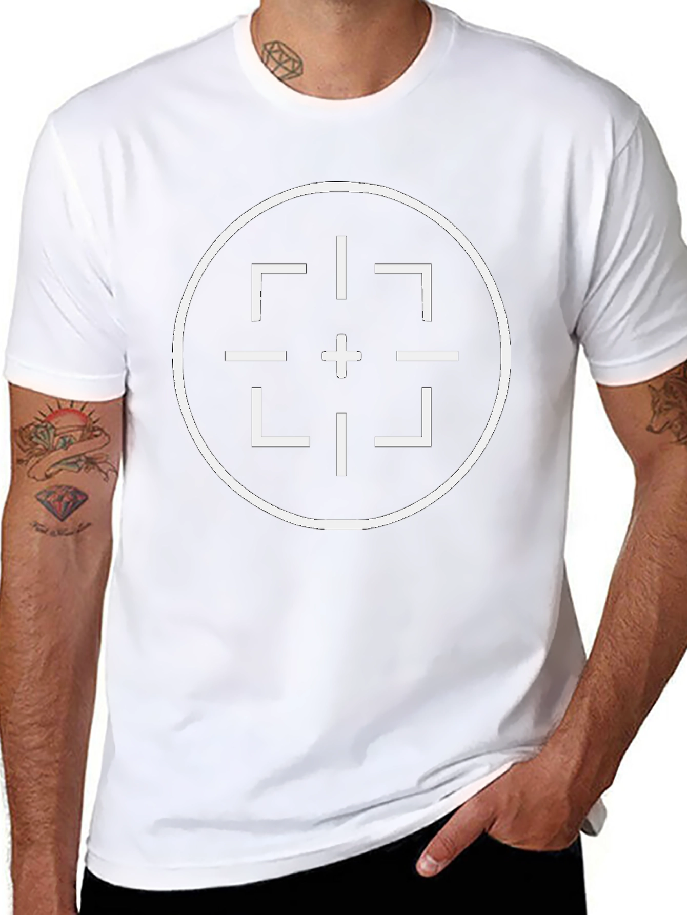 Modern Target Graphic Tee - Black Casual Shirt