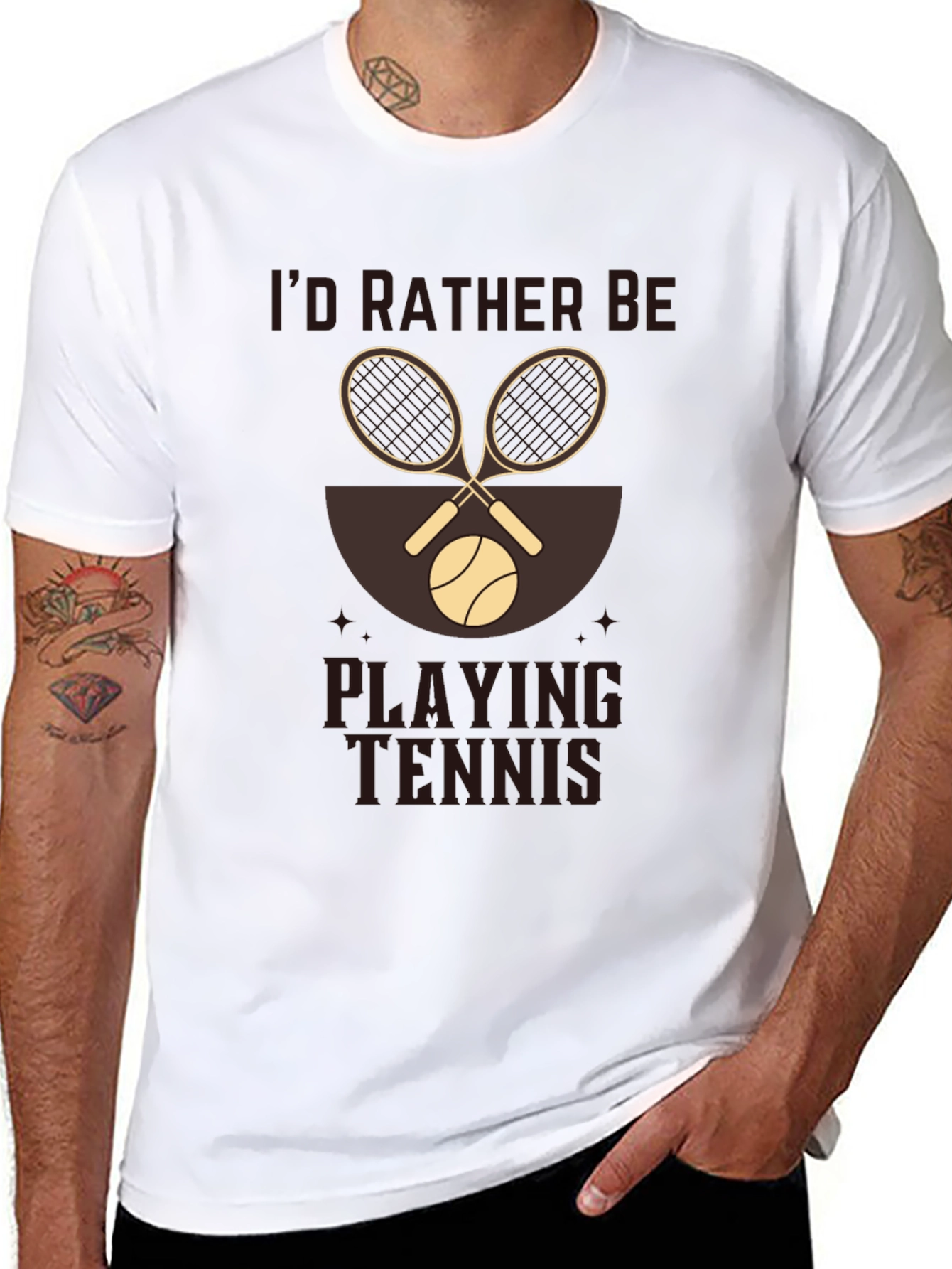 Id Rather Be Playing Tennis T-Shirt