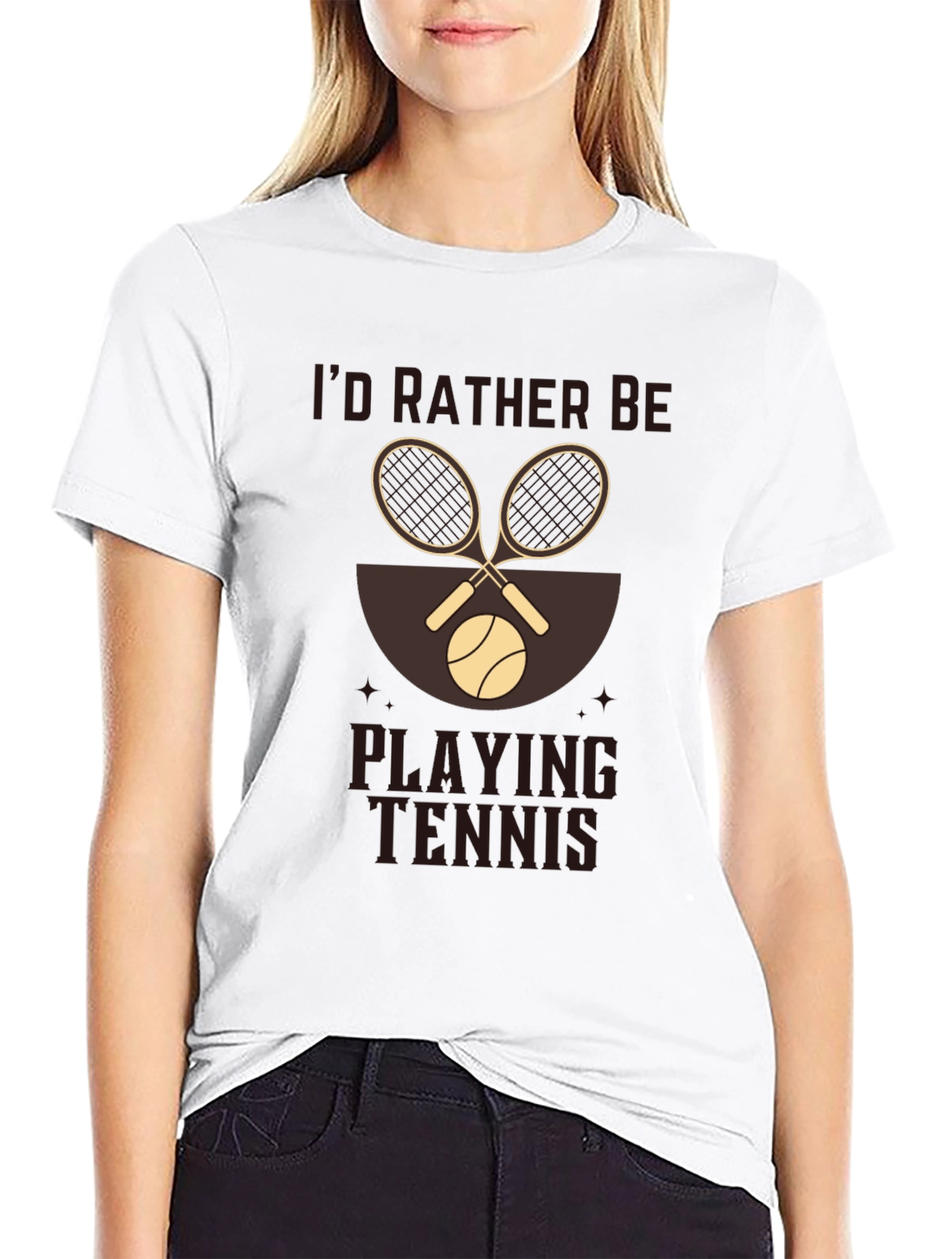 Id Rather Be Playing Tennis T-Shirt