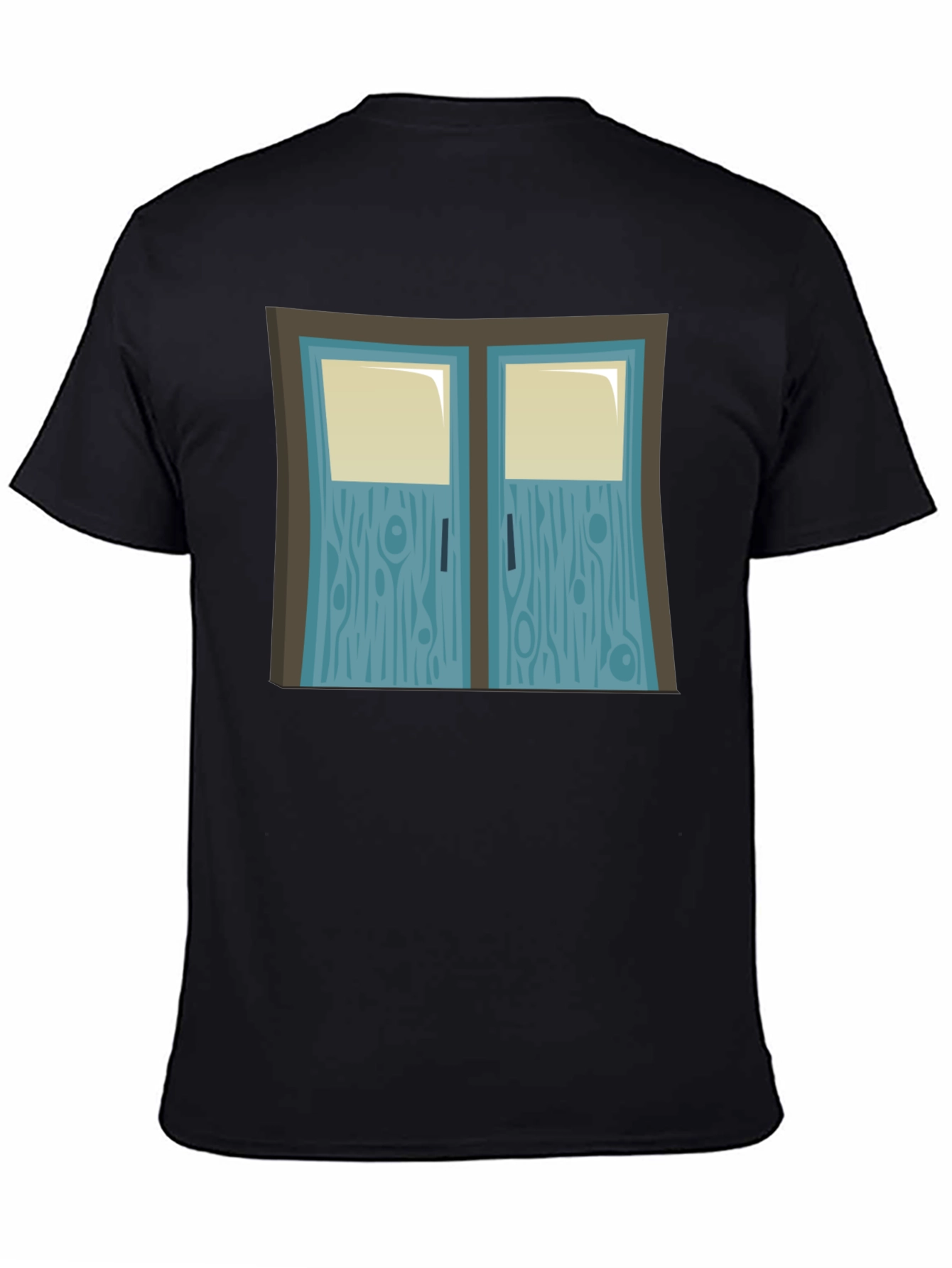 Cartoon Double Door Graphic Tee