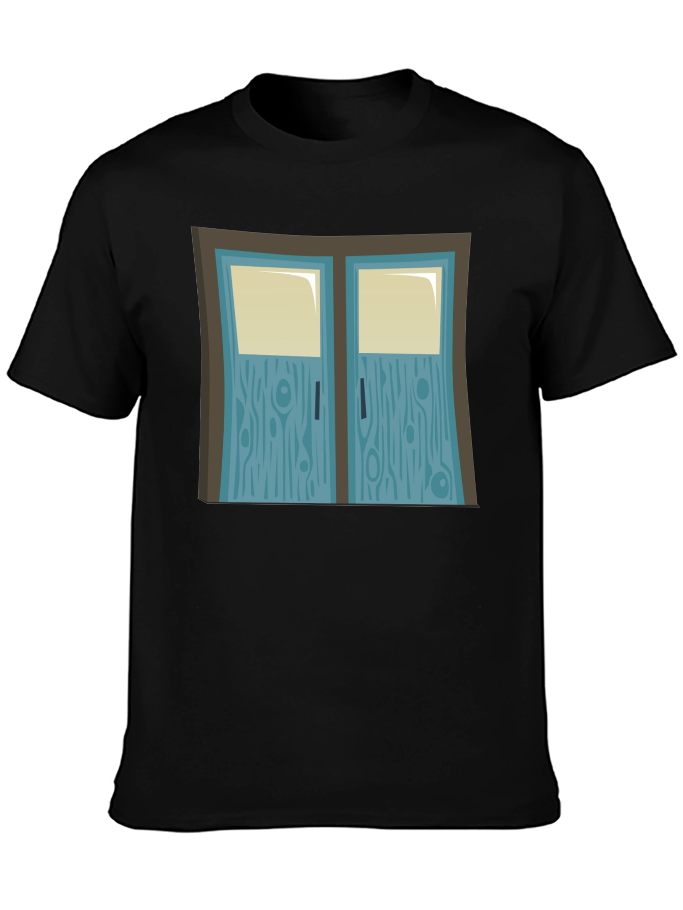 Cartoon Double Door Graphic Tee